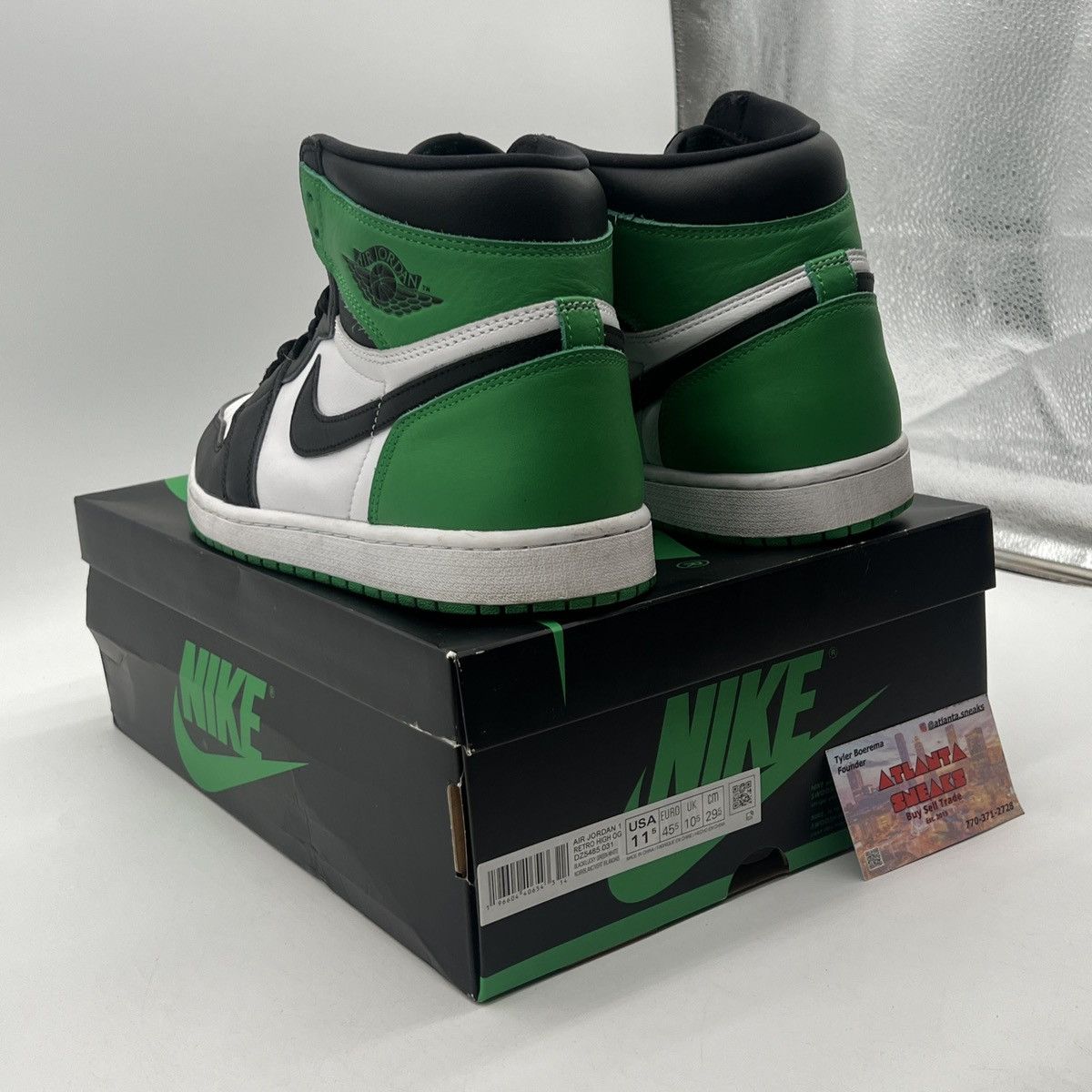 Nike Air Jordan 1 high lucky green Size US 11.5 / EU 44-45 - 4 Thumbnail