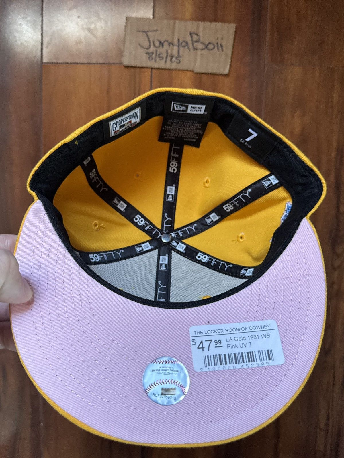 Hat Club Size 7 LA Dodgers 1998 World Series Pink Lemonade Fitted Size ONE SIZE - 7 Thumbnail