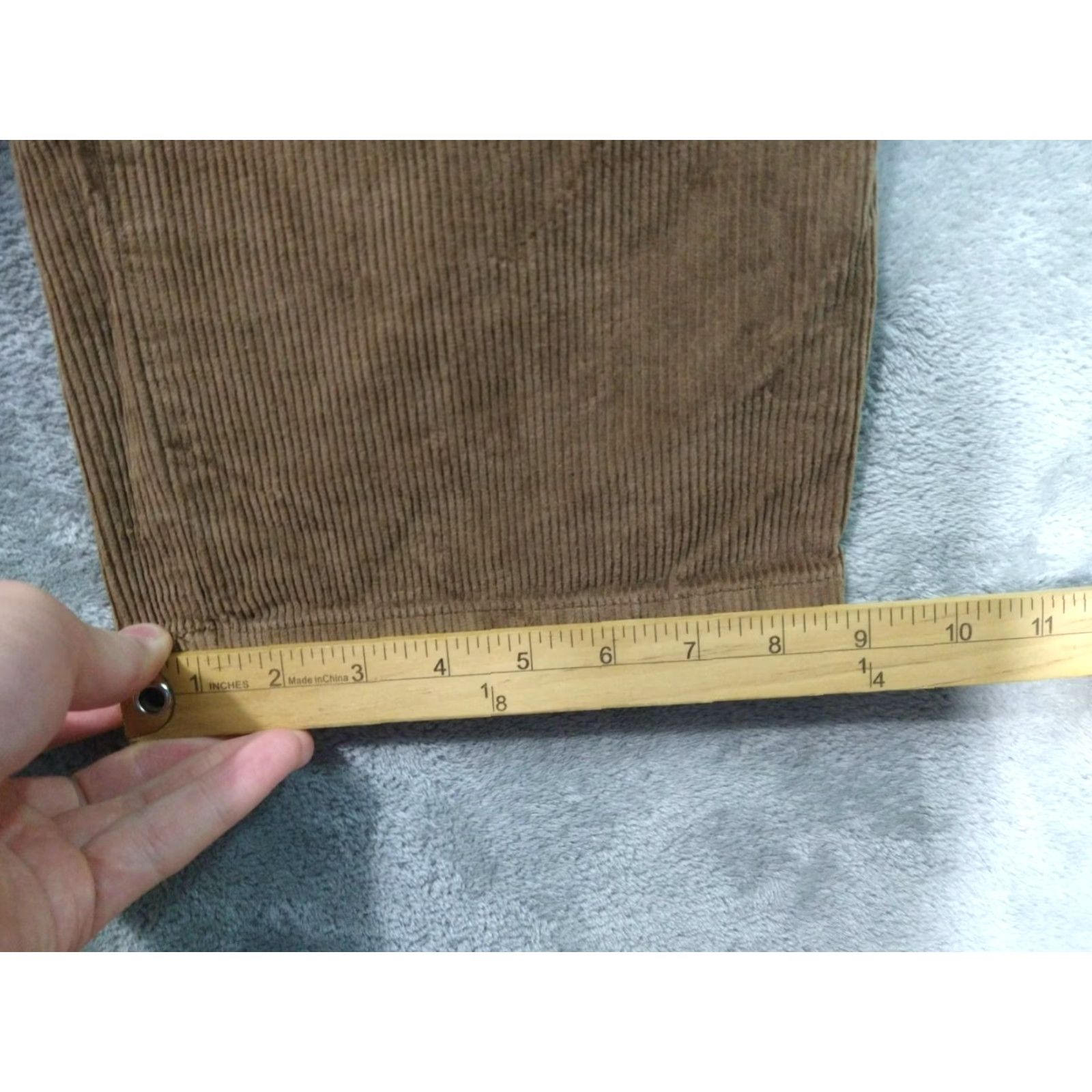 Vintage LL Bean Pants Mens 37x32 Flat Front Brown Corduroy Cotton Stretch Comfort Waist Size US 37 - 6 Thumbnail