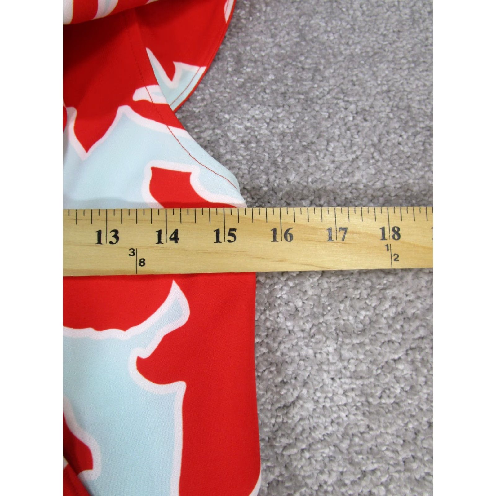 Vintage Crosby Dress Womens XS Red Blouson Knnee Length Floral Round Neck Sleeveless Button Polyester Dress Length Knee Length Business Casual Travel Size XS / US 0-2 / IT 36-38 - 7 Thumbnail