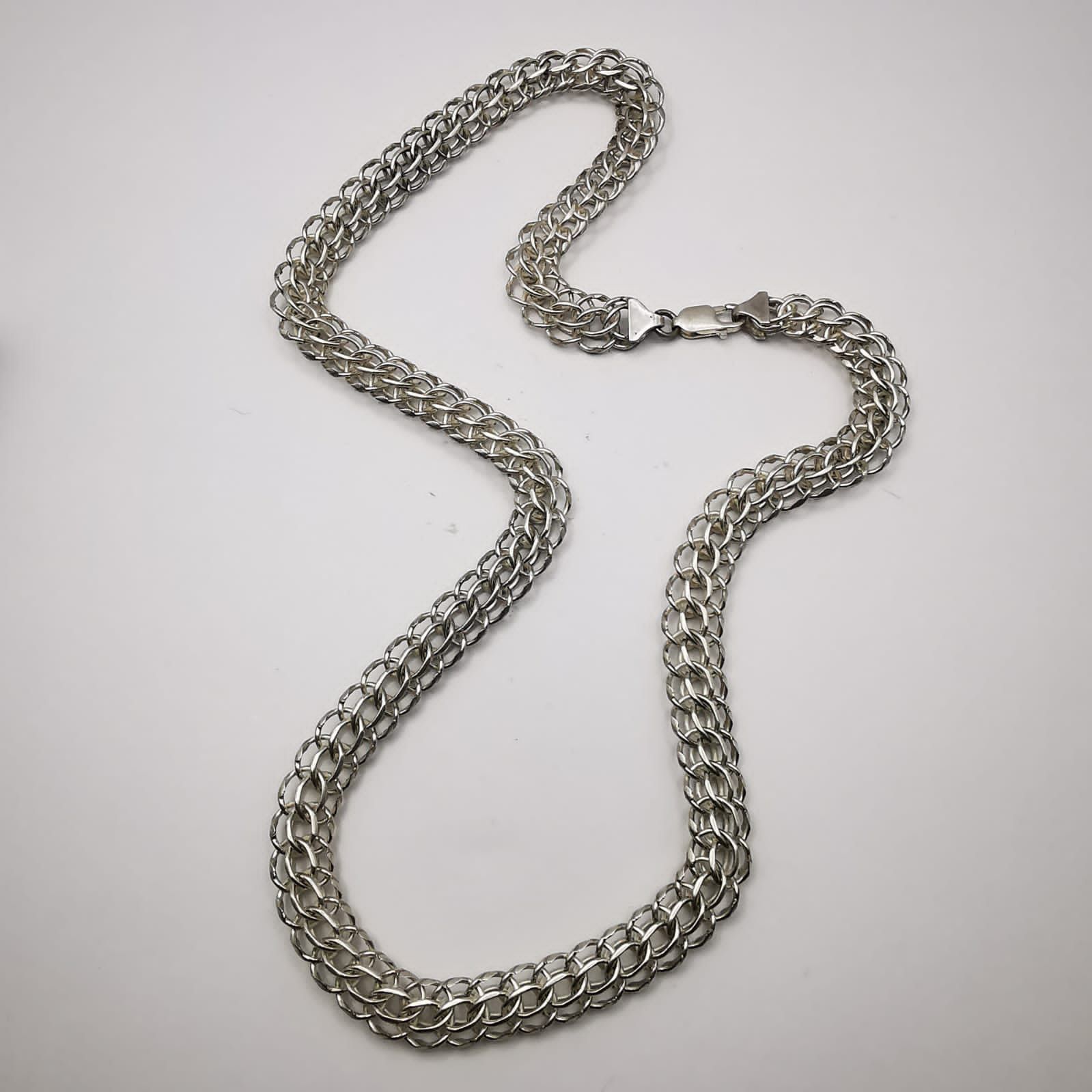 Sterling Silver New Statement Mens 925 Sterling Silver Jewelry Chain 80 g Size ONE SIZE - 2 Thumbnail