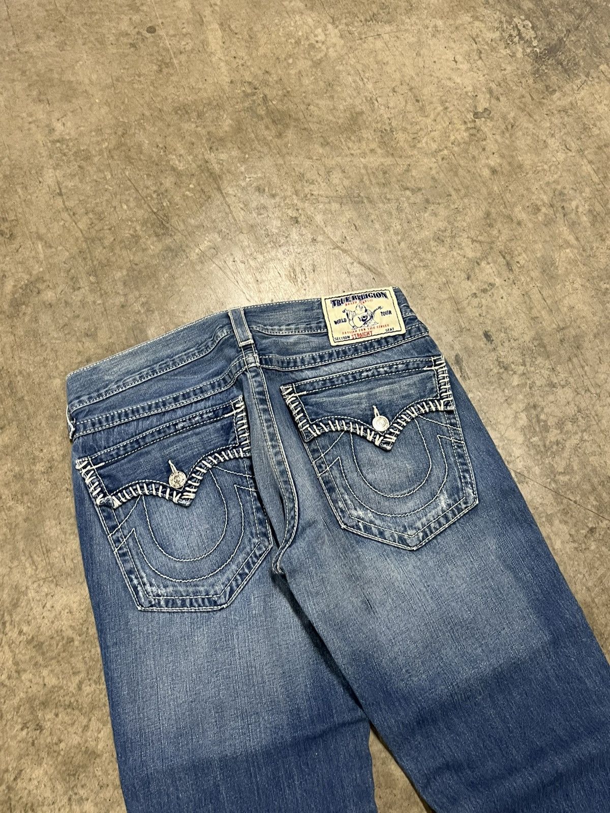 True Religion × Vintage True religion baggy fit wide leg denim hip hop skater Size US 34 / EU 50 - 3 Thumbnail