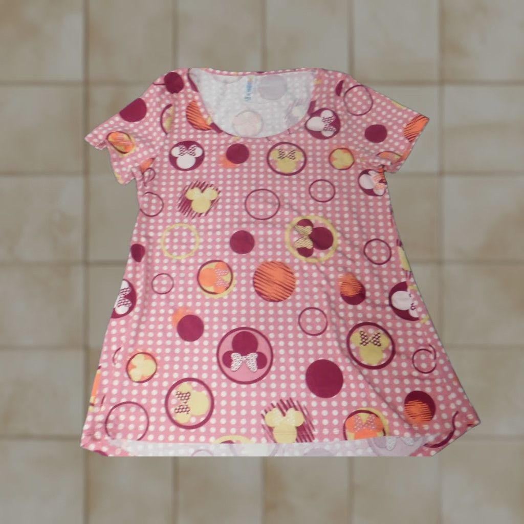 Vintage Lularoe Blouse XS Pink Knit Short Sleeve Pocket Collared Button-Down Modern Geometric Regular Women’s Shirt Size XS / US 0-2 / IT 36-38 - 1 Thumbnail