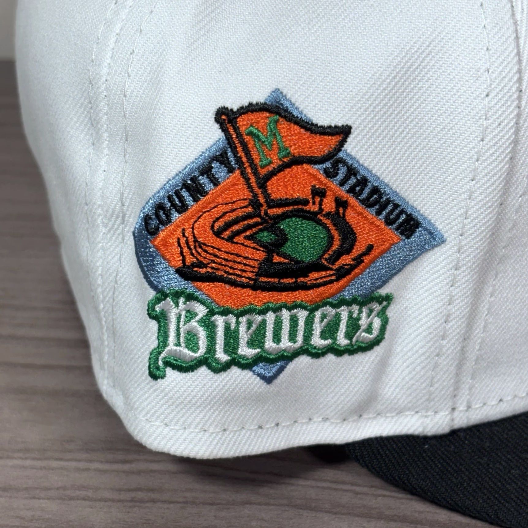 New Era Rare Hat Club Exclusive New Era Milwaukee Brewers Fitted Hat Mens 7 Snowman Cotton Size ONE SIZE - 4 Thumbnail
