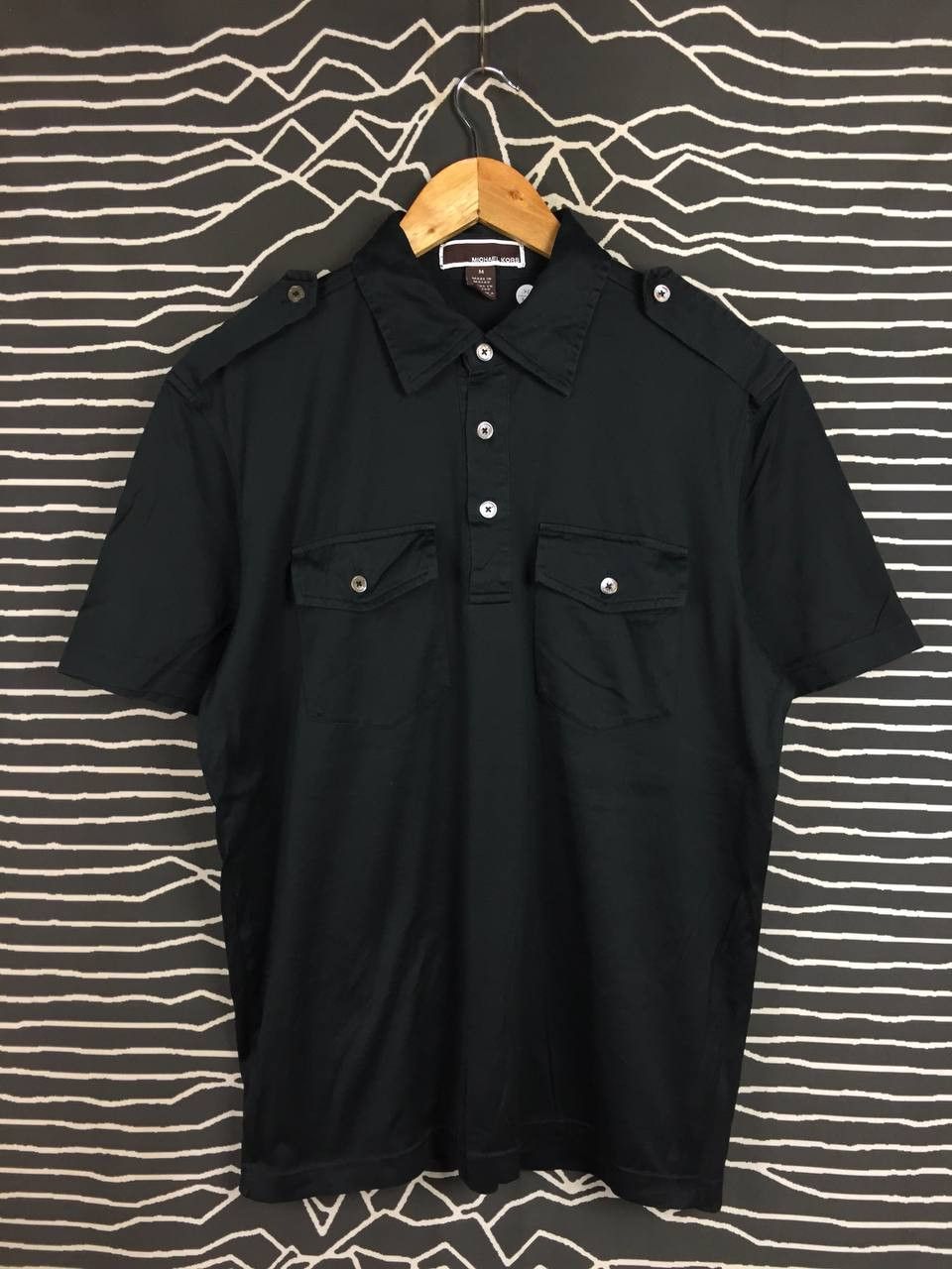 Michael Kors Michael Kors Tactical Style Double Pocket Utility Polo Shirt Size US M / EU 48-50 / 2 - 1 Thumbnail