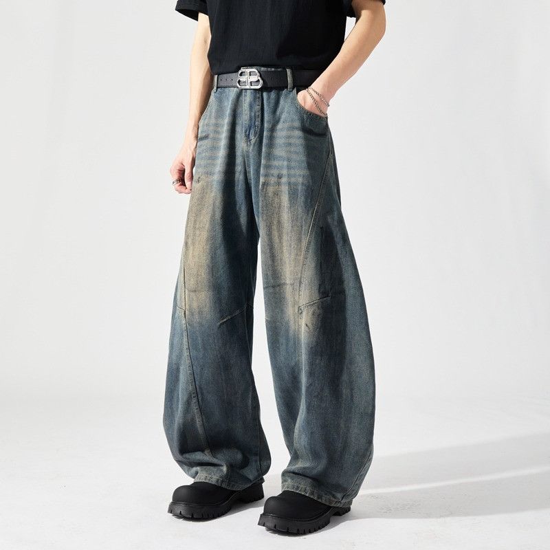 Japanese Brand × Vintage Vintage washed loose wide leg jeans for men Size US 32 / EU 48 - 4 Thumbnail