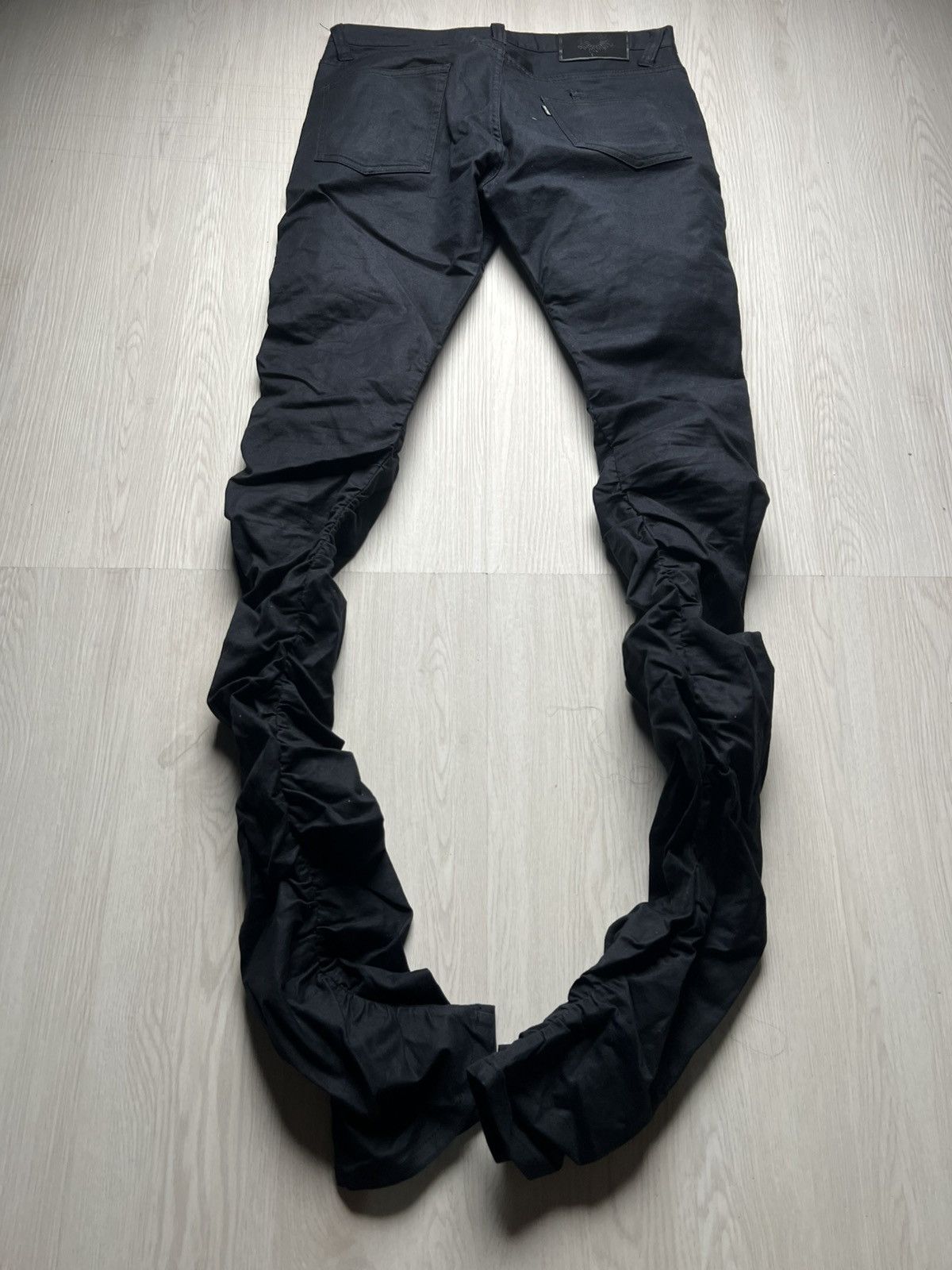 Tornado Mart Tornado Mart Wrinkled Extra Long Boot Cut Pants Size US 31 - 2 Thumbnail