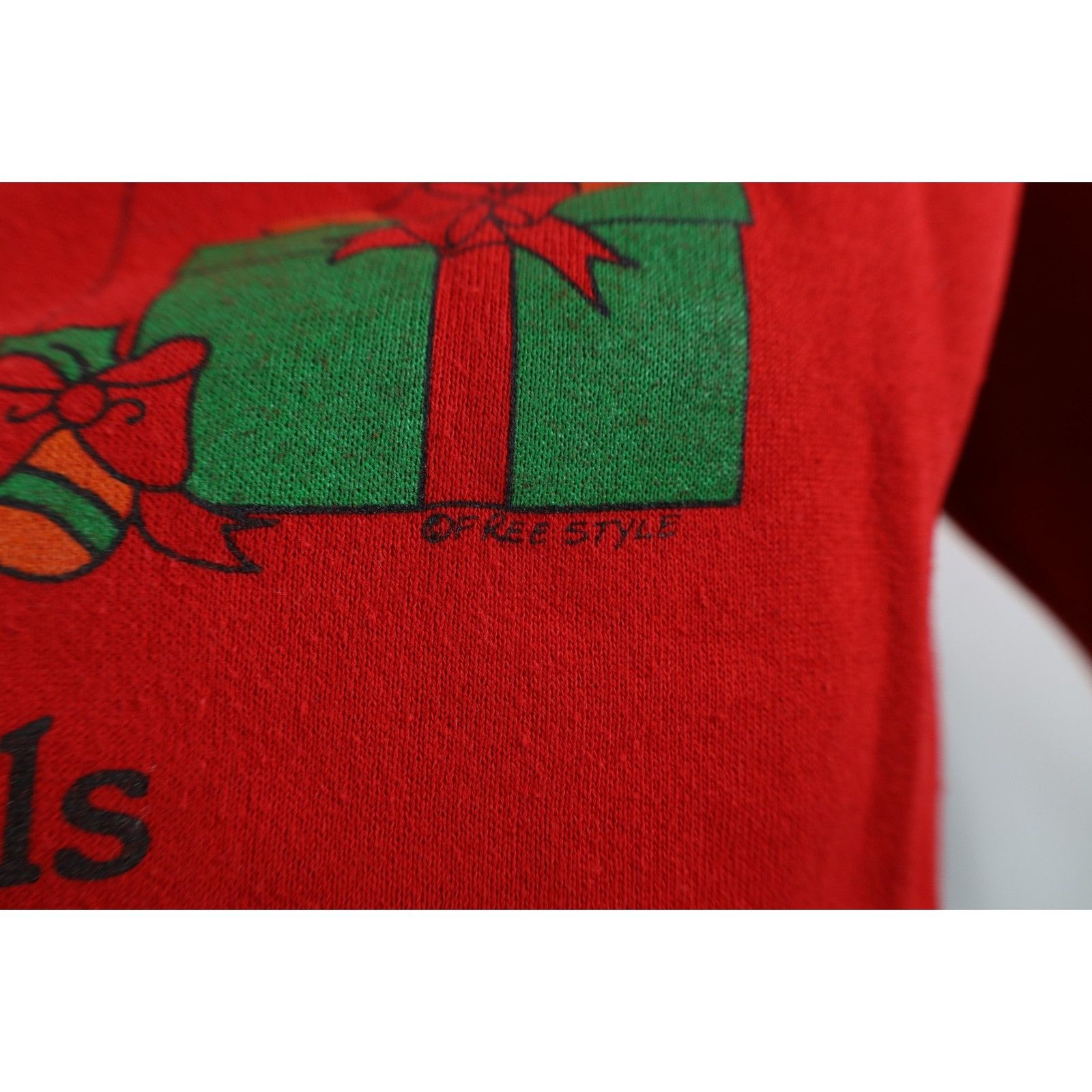 Vintage Vintage 80s Faded Christmas Duck the Halls Sweatshirt Size M / US 6-8 / IT 42-44 - 5 Thumbnail
