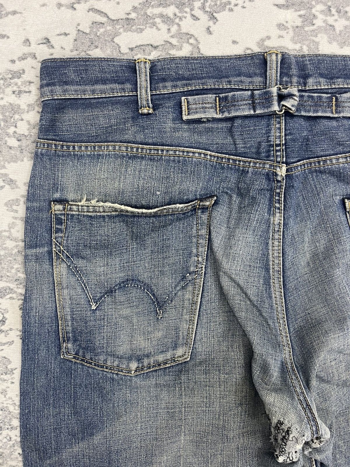 Edwin Vintage Edwin Distressed Salvage denim pants Size US 38 / EU 54 - 16 Thumbnail