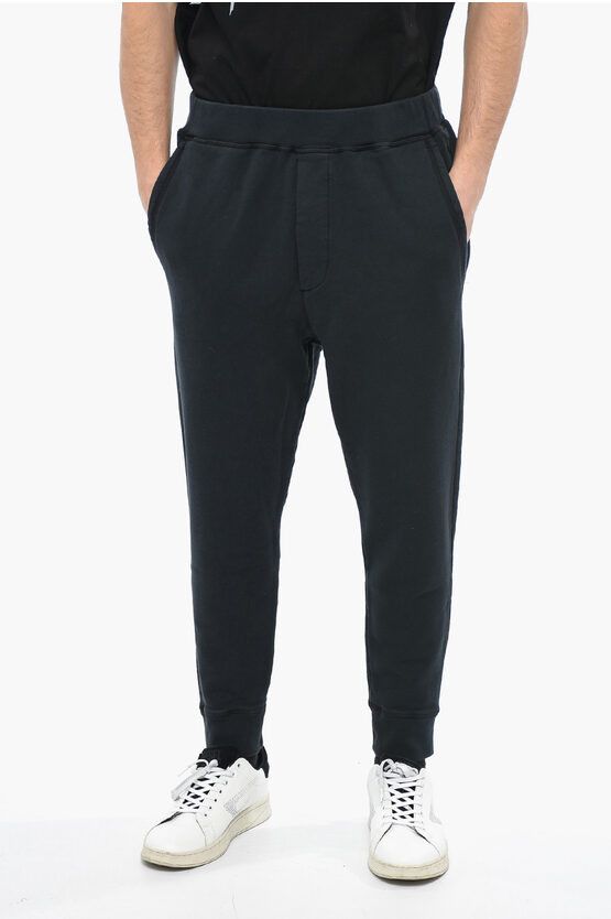 image of Dsquared2 Relax Dean Joggers With Logo Print in Blue, Men's (Size 32)
