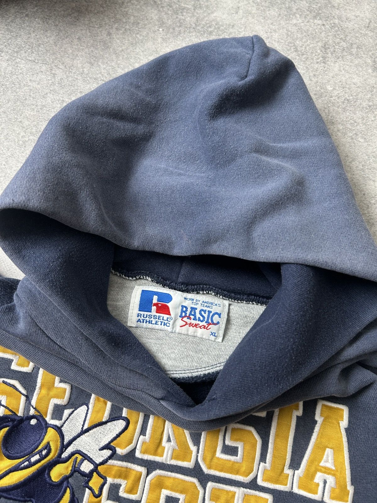 Russell Athletic Vintage Russel Athletics Georgia Ech true faded hoodies Size US XL / EU 56 / 4 - 5 Thumbnail