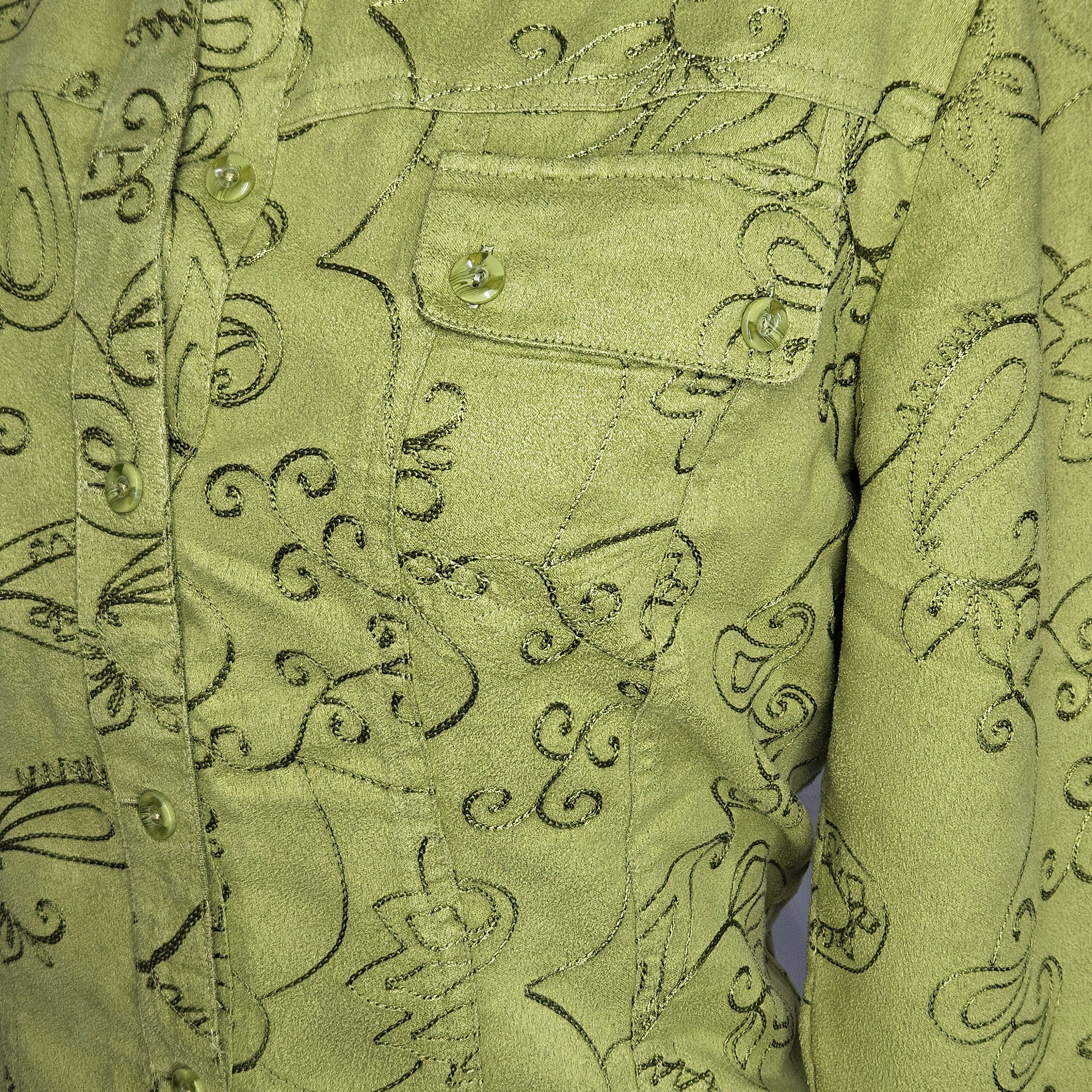 Chicos Chico's Size 1/M Shirt Shacket Button Down Floral Embroidery Size M / US 6-8 / IT 42-44 - 6 Thumbnail