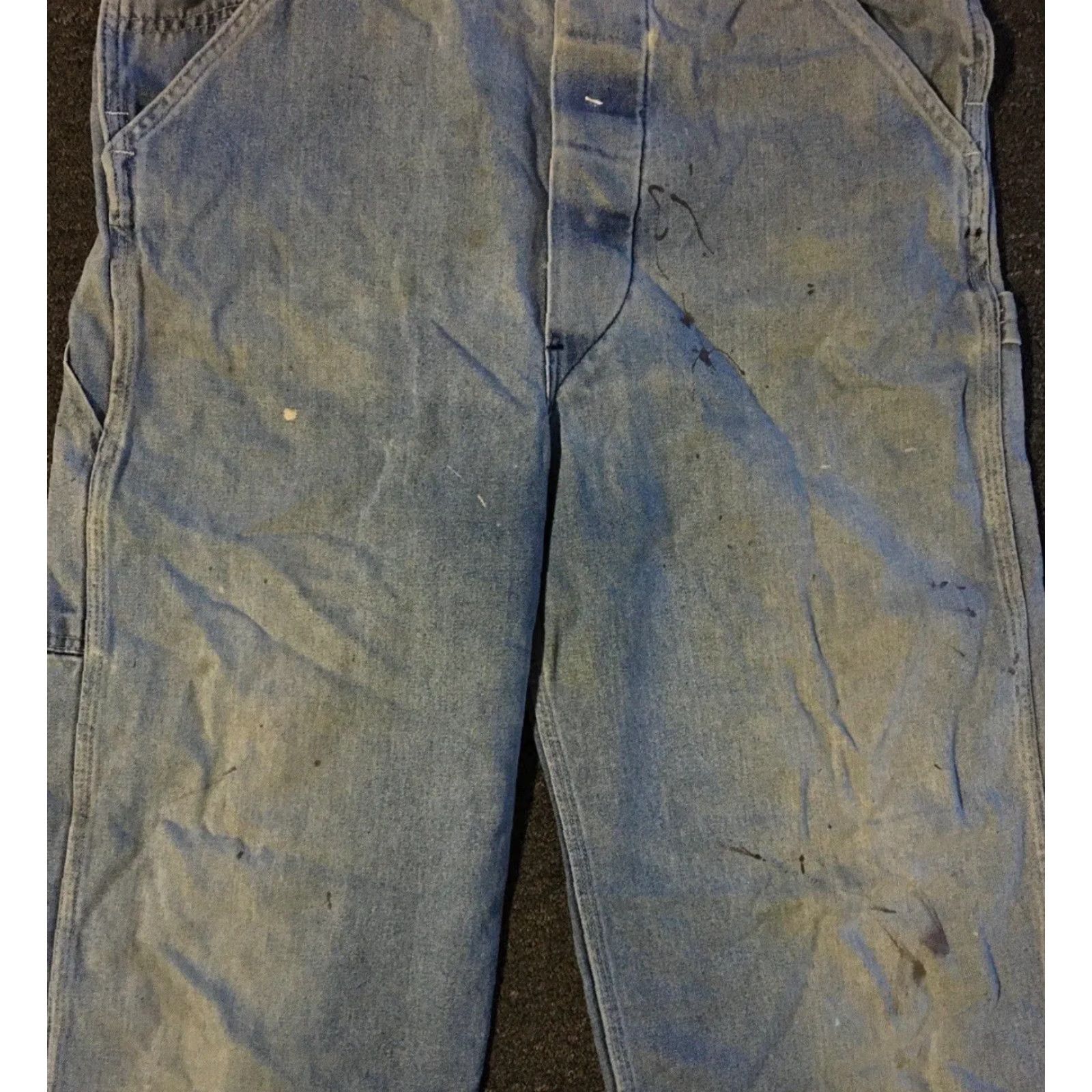 Sears Vtg 70s Sears Overalls Denim Distressed 34 USA Biker Punk Grunge Trucker 80s 90s Rock USA Mens Jeans Size US 34 / EU 50 - 3 Thumbnail