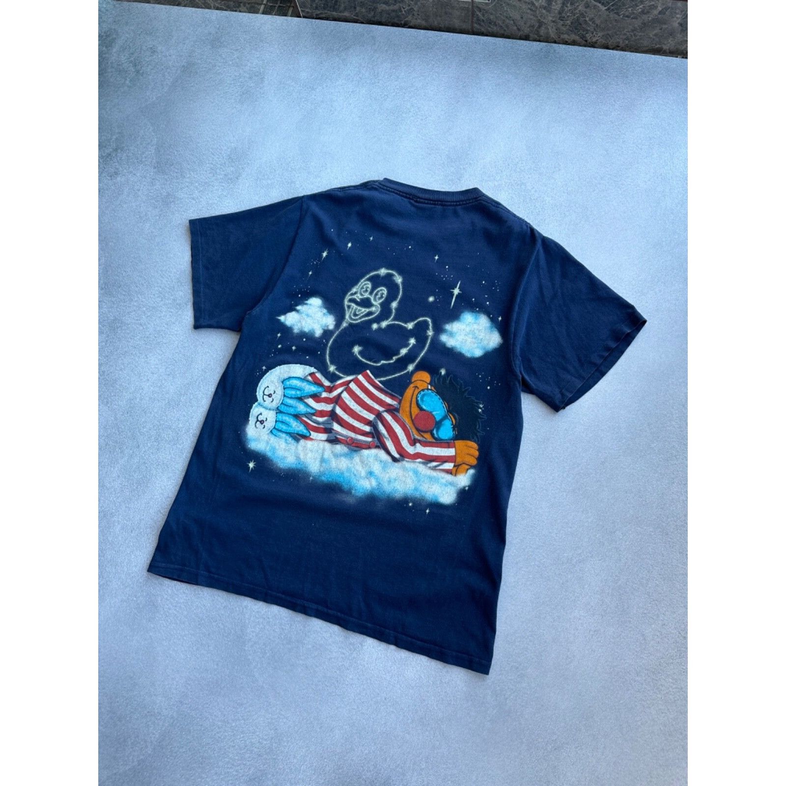 Vintage Sesame Street Ernie in pajamas Vtg Jim Henson doublesided Size US L / EU 52-54 / 3 - 11 Thumbnail
