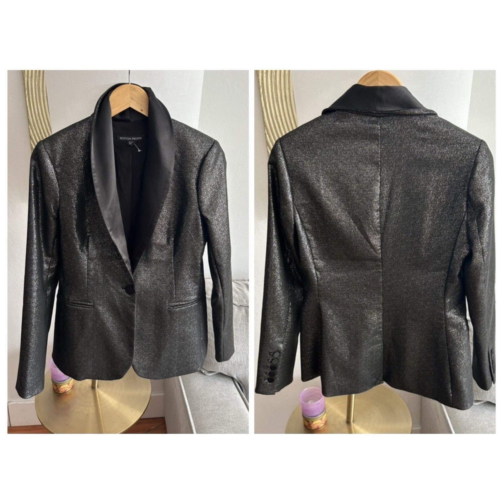 Boston Proper Boston Proper Metallic Shine Black Blaze Size 6 Glam Party Size M / US 6-8 / IT 42-44 - 1 Thumbnail