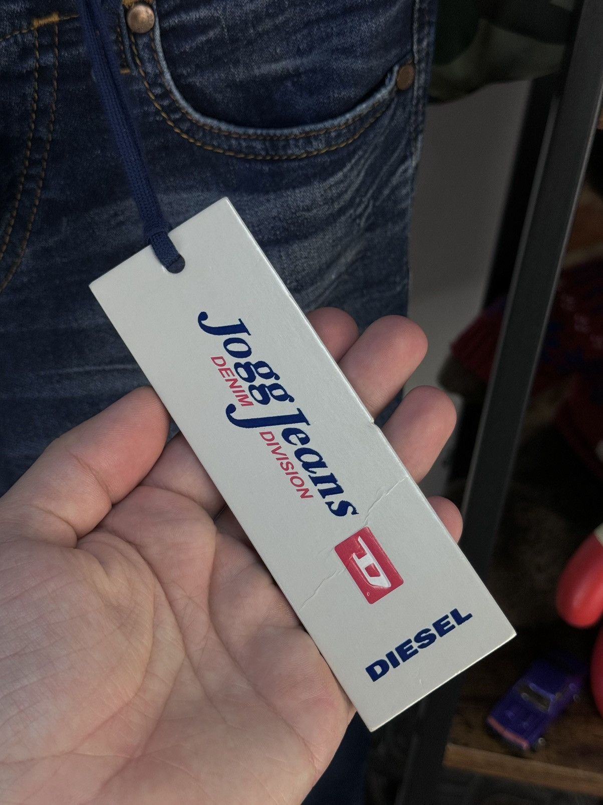 Diesel DIESEL Grupee 00S1EF Denim Sweat Pants Skinny Jogg Jeans Size 23" - 17 Thumbnail
