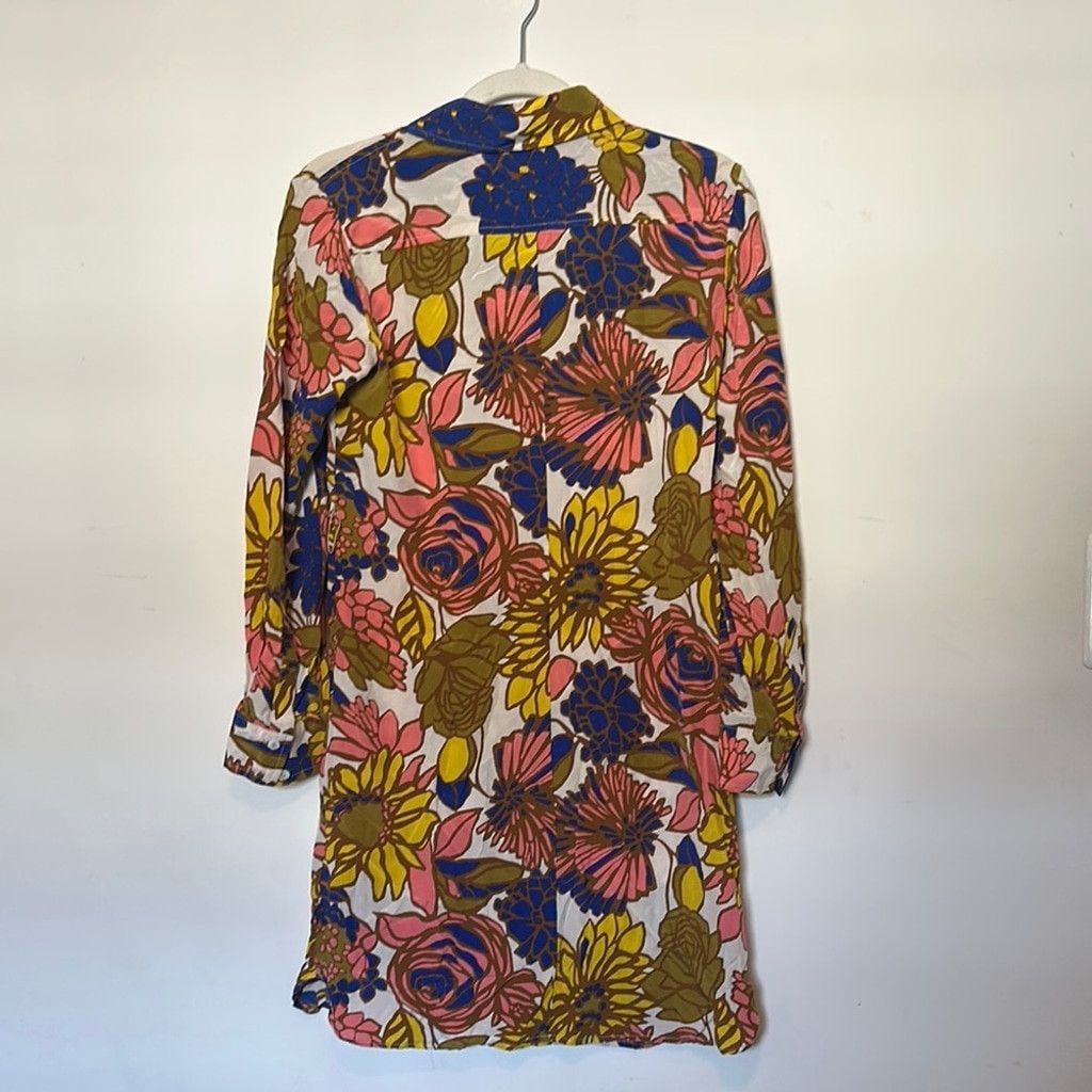 Trina Turk Trina Turk- Floral Button-Up Dress Size XS / US 0-2 / IT 36-38 - 3 Thumbnail
