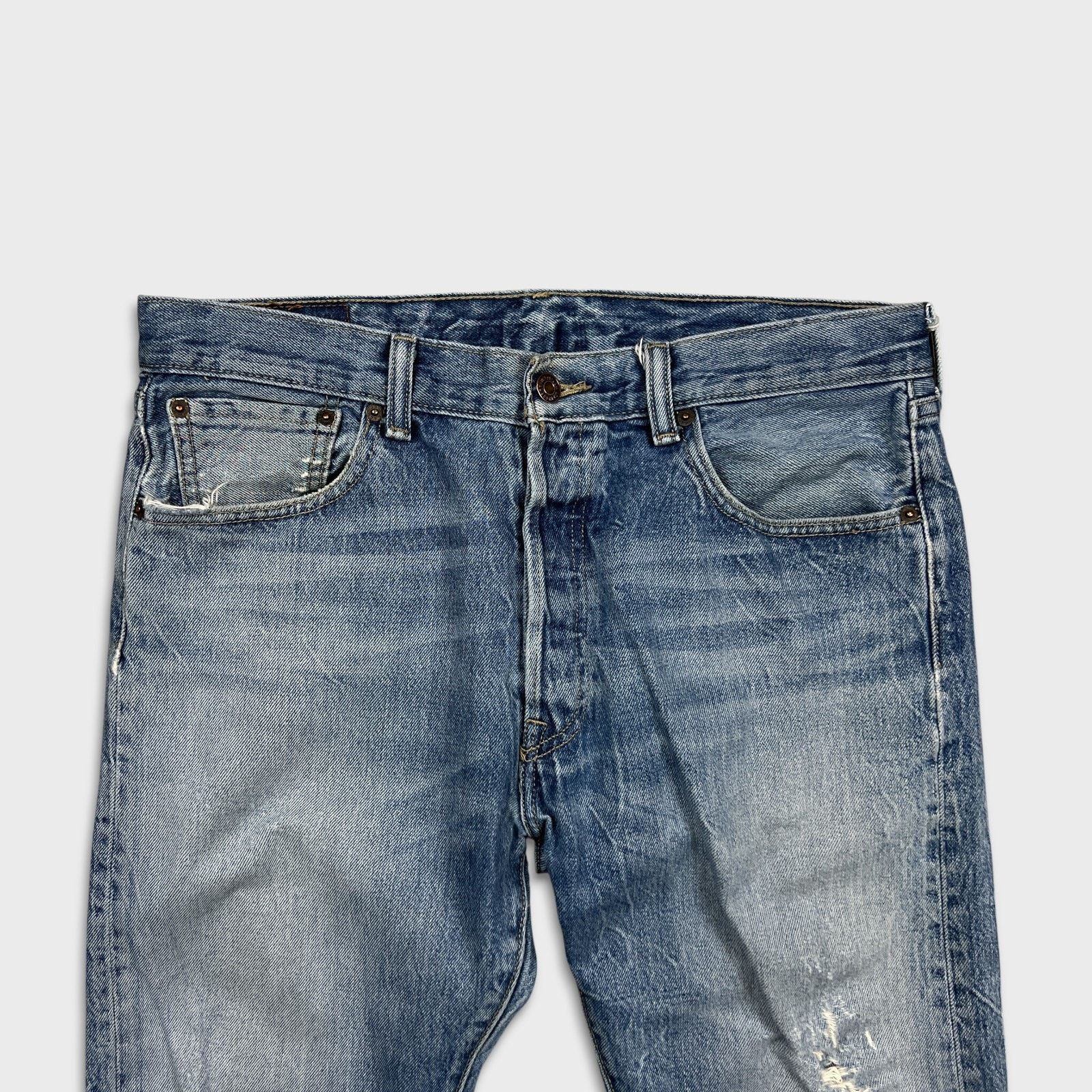 Levi's Levi's 501 Jeans 34x30 Original Fit Straight Distress Denim Size US 34 / EU 50 - 2 Thumbnail