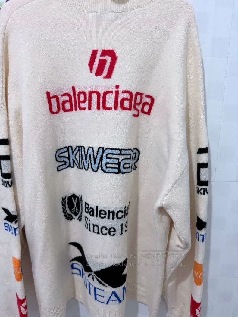 Balenciaga Balenciaga Skiing Series Full Logo Half-Neck Sweater Size US XS / EU 42 / 0 - 1 Thumbnail