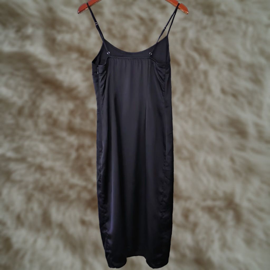Abercrombie & Fitch Abercrombie & Fitch Spaghetti Strap Dress Sleeveless Knee Length Black Grunge Slip Dress Women's Juniors S Small Party/Cocktail Casual Side Slit Size S / US 4 / IT 40 - 1 Thumbnail