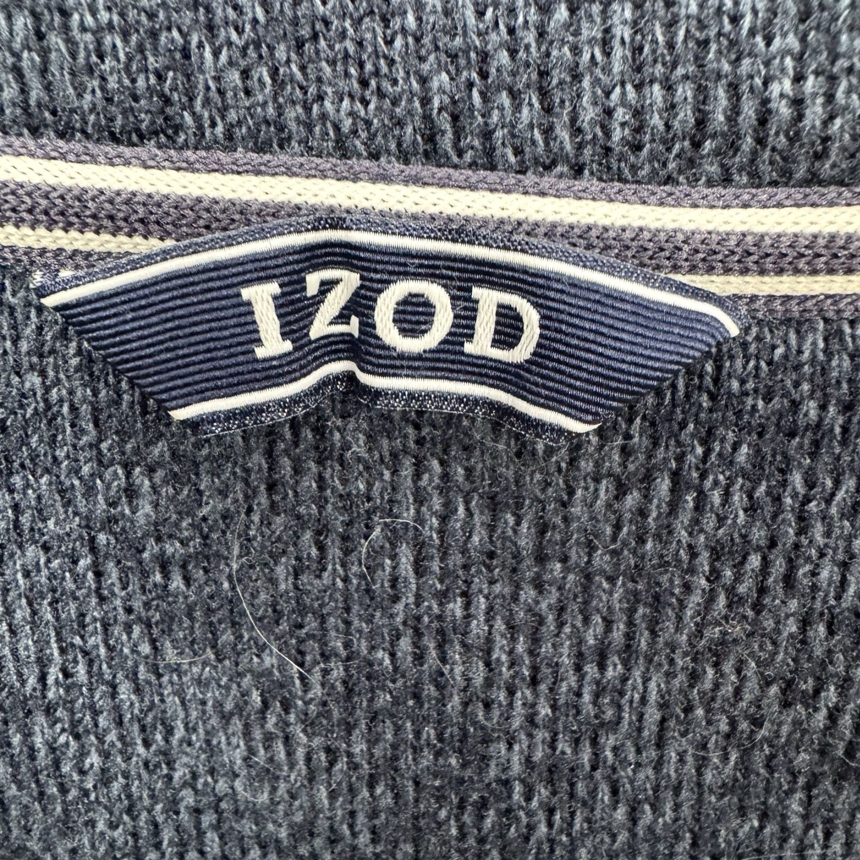 Izod IZOD 1/4 Zip Pullover Sweater XL Classic Preppy Dad Grandpa Golf Light Academia Men Knit Fleece Gray Size US XL / EU 56 / 4 - 6 Thumbnail