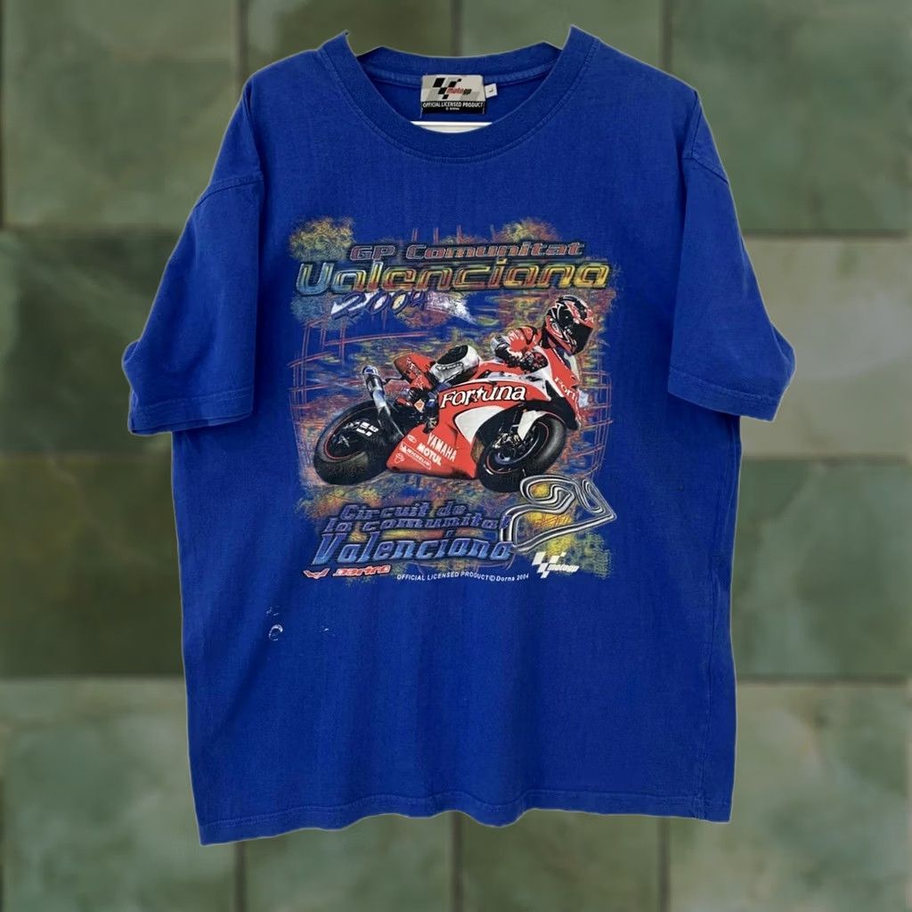 Vintage VINTAGE MotoGP Valencia Grand Prix T-Shirt Blue Official Licensed Size L Men Shirt Size US L / EU 52-54 / 3 - 1 Thumbnail