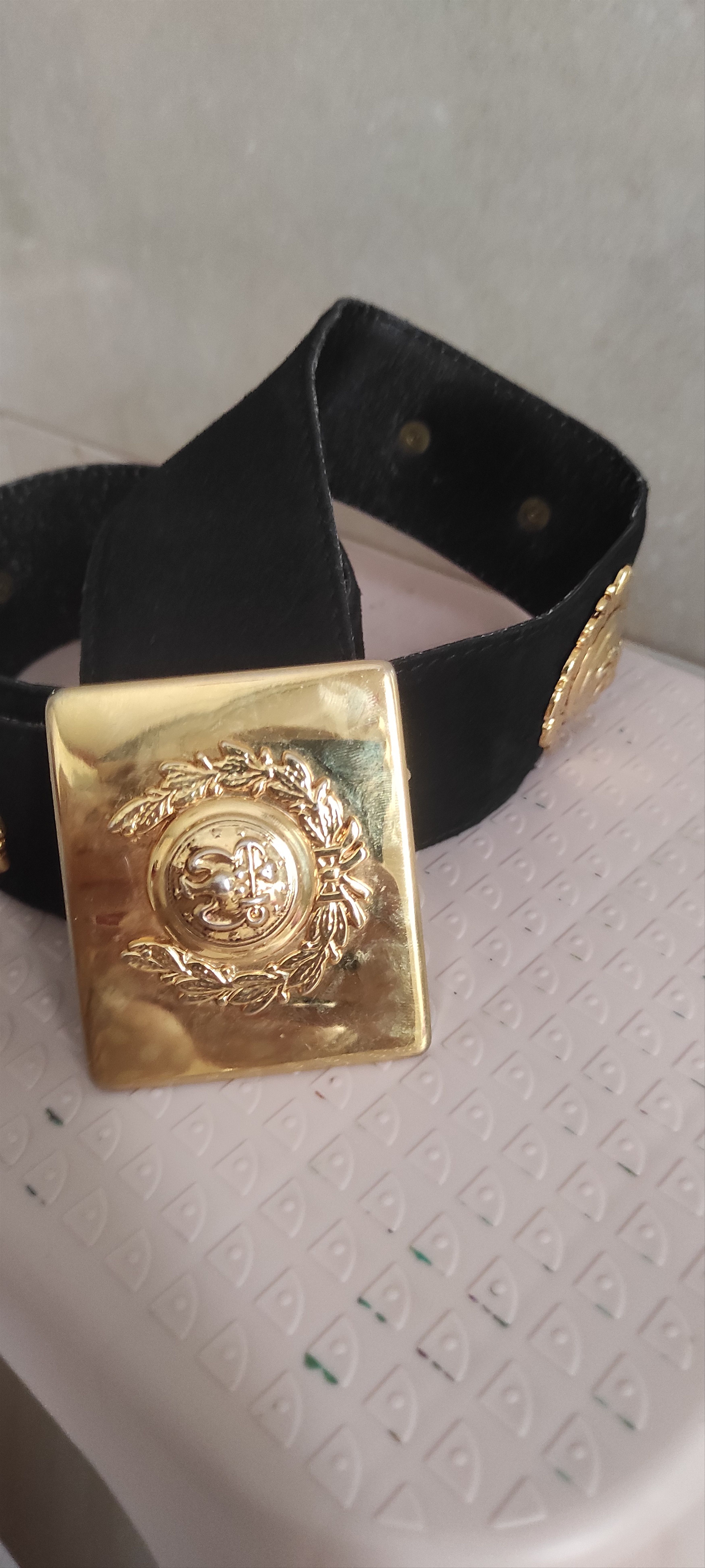 Vintage Stephen Collins Vintage Belt Suede Gold Tone Studded Belt Size ONE SIZE - 13 Thumbnail