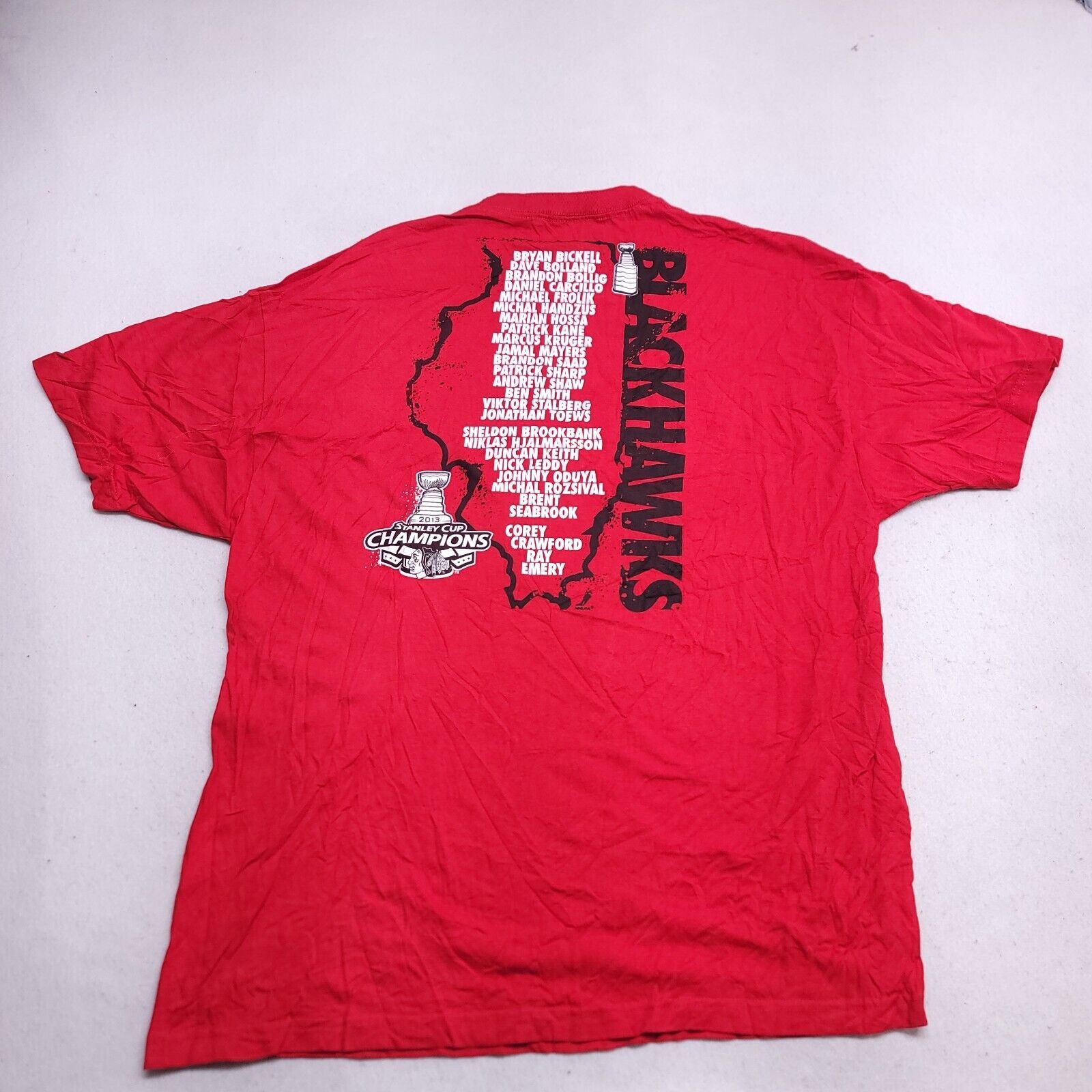 Alstyle 2013 Stanley Cup Champions T Shirt Mens Size 2XL Red Alstyle Size US XXL / EU 58 / 5 - 12 Thumbnail