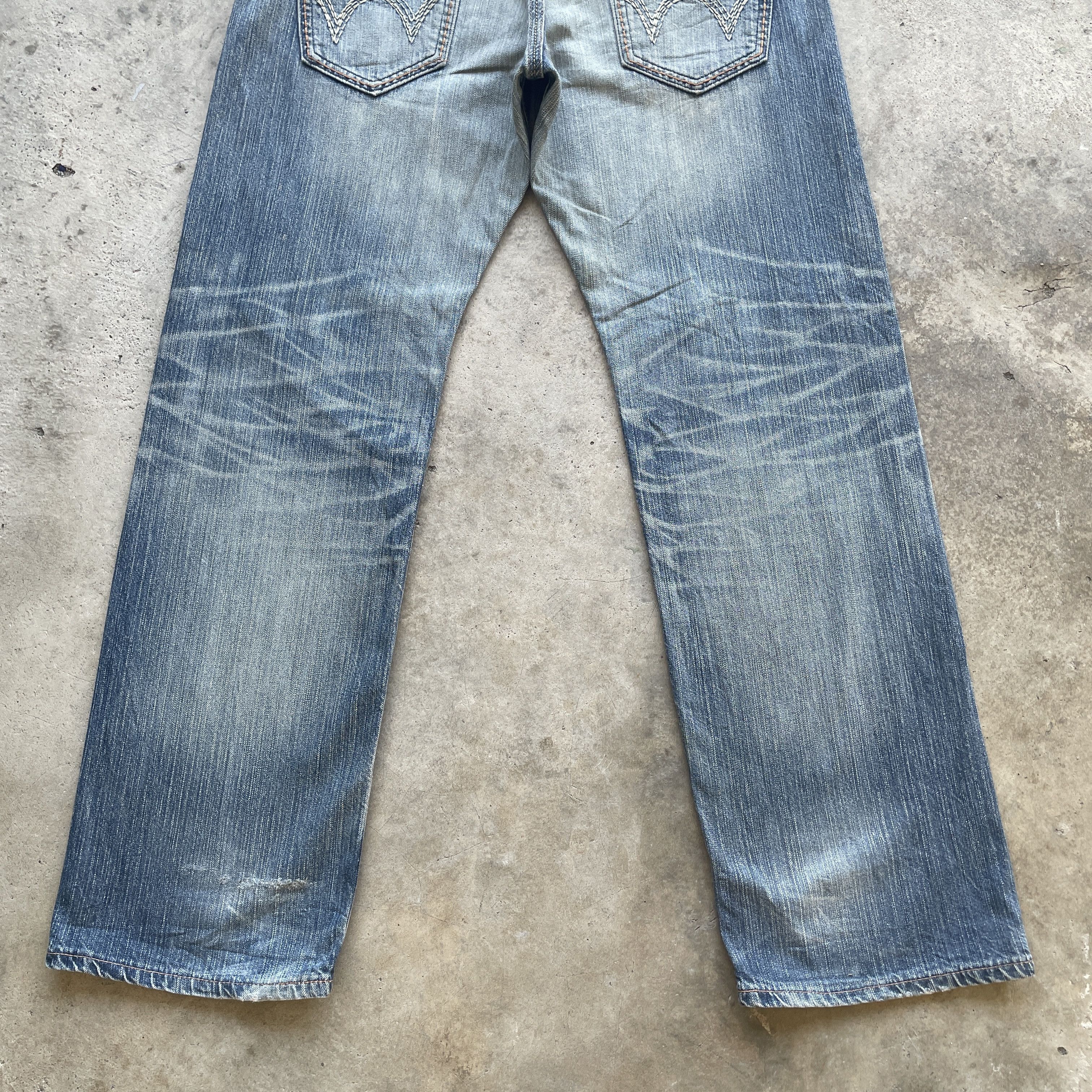 Edwin W35 Vintage Edwin Denim Distressed Faded Rusty Jeans Pants Size US 35 - 11 Thumbnail