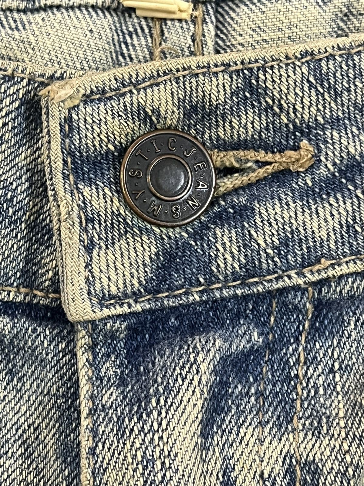 Japanese Brand Vintage Mystic Jeans Mudwash Distressed Denim Size US 30 / EU 46 - 8 Thumbnail
