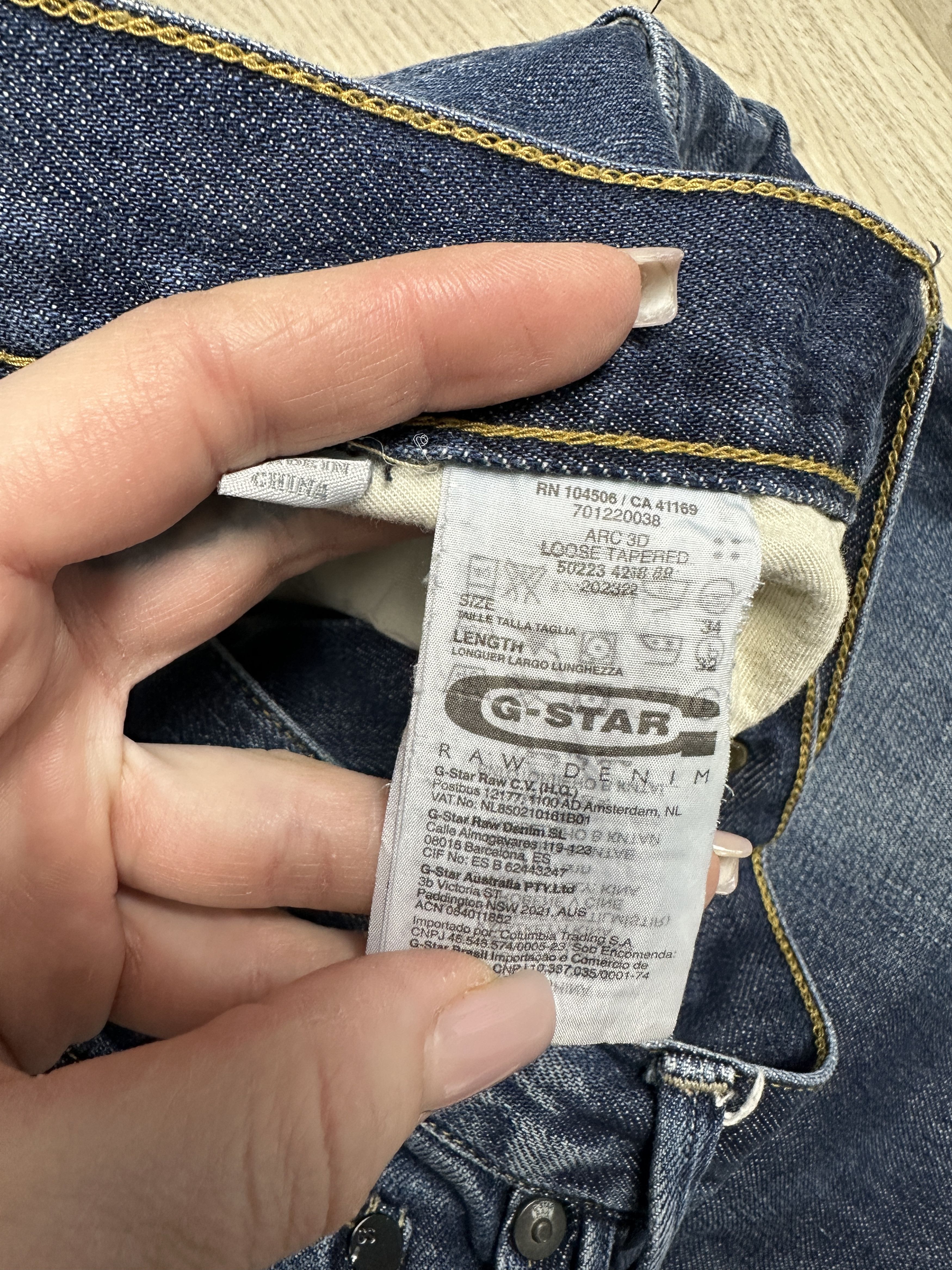 G-Star G Star Raw Mens Arc Loose Tapered Denim Pants Jeans Size US 34 / EU 50 - 4 Thumbnail