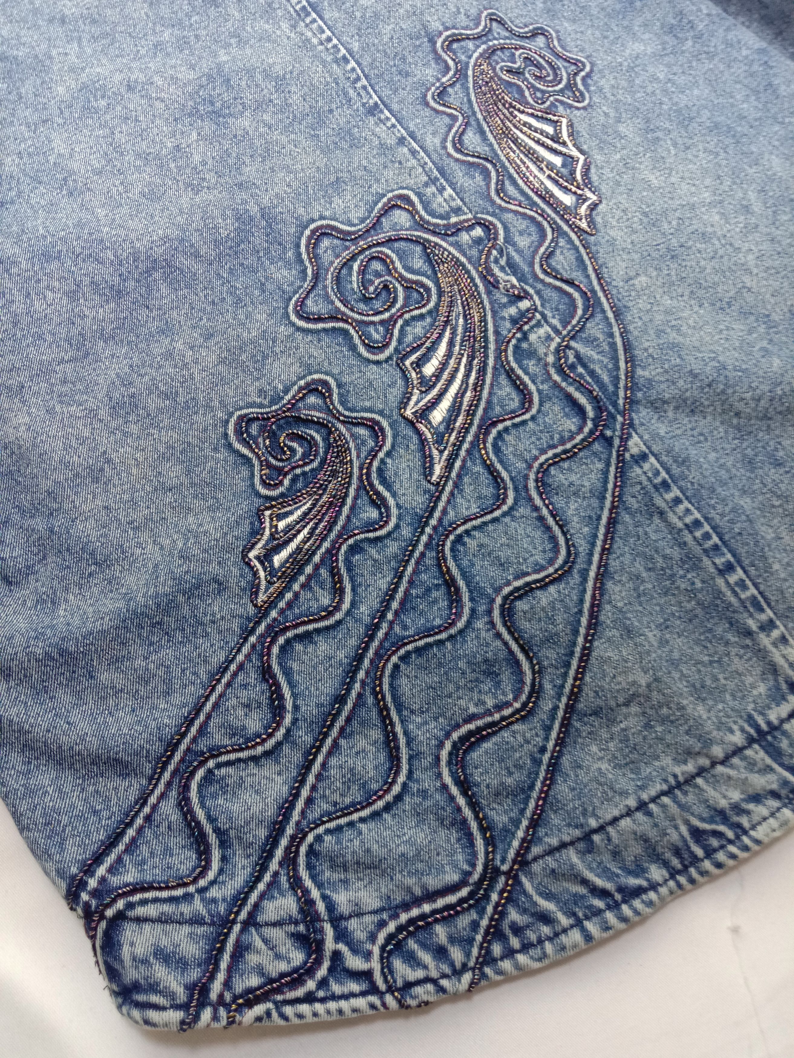 Japanese Brand Vintage Designer Embroidery Art Denim Jacket Size US XL / EU 56 / 4 - 7 Thumbnail