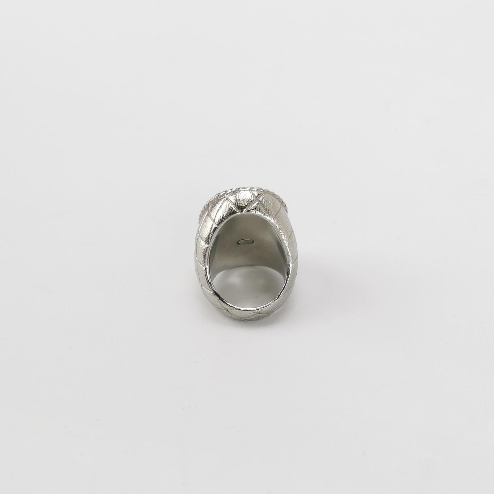 Chanel Chanel Crystal Double C Logo Ring Size 13 -z2505 Size ONE SIZE - 3 Thumbnail