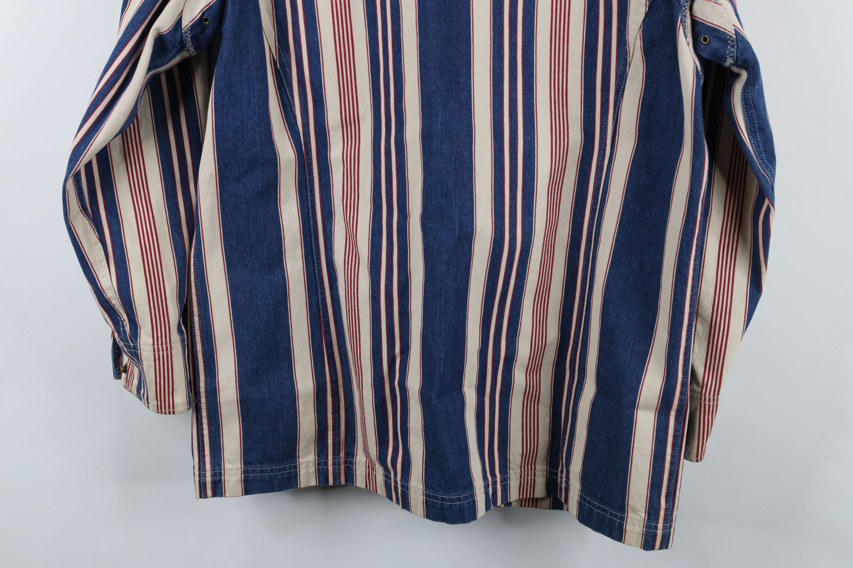 Ralph Lauren × Vintage Vintage 90s Ralph Lauren Denim Naval Chore Barn Jacket Size M / US 6-8 / IT 42-44 - 15 Thumbnail