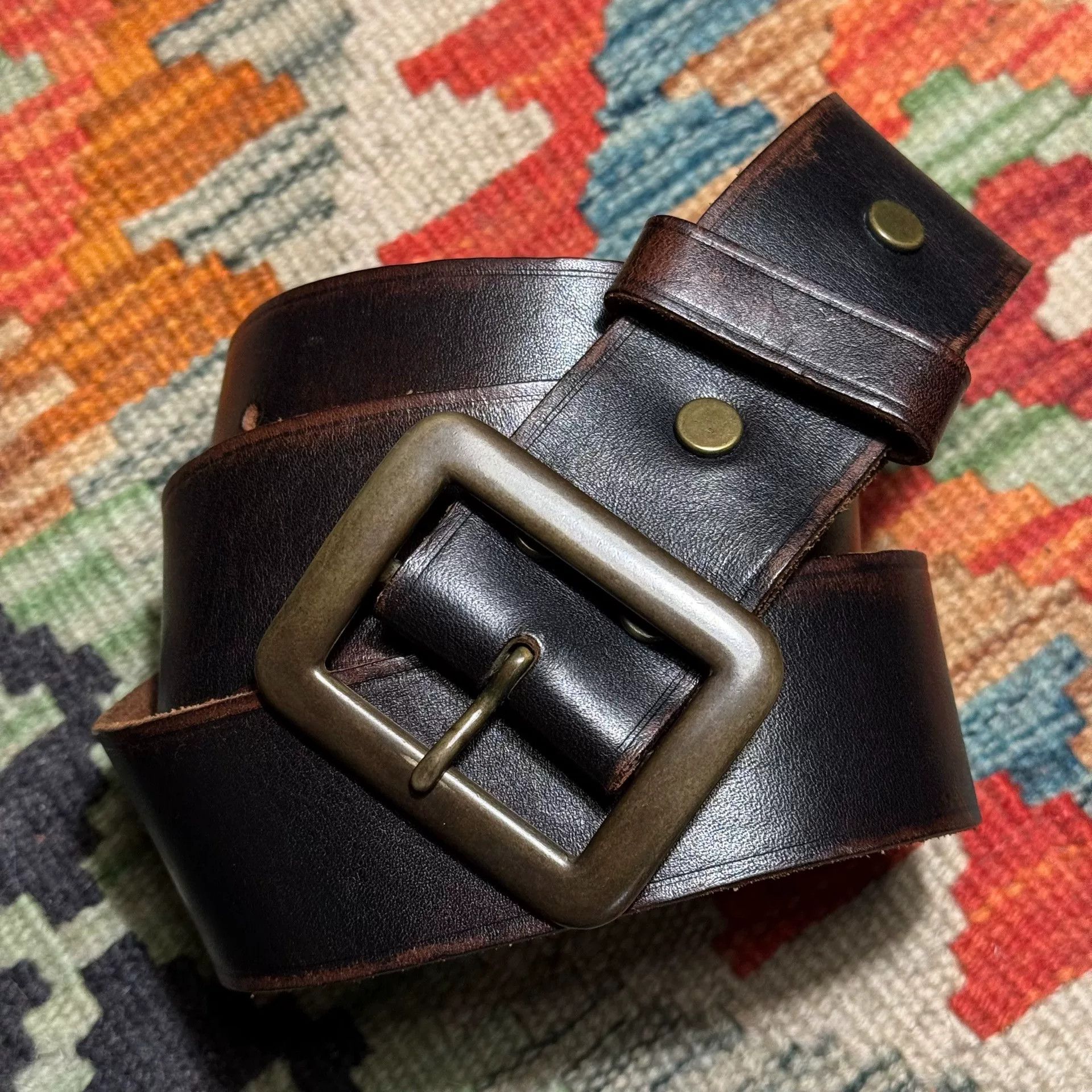 RRL Ralph Lauren Ralph Lauren Double RL Leather Belt Size ONE SIZE - 1 Thumbnail