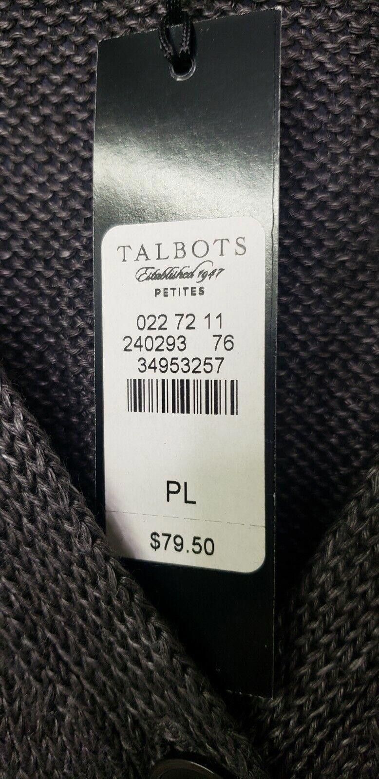 Designer NWT Talbots Petite Cardigan Grey Size Petite Large Size L / US 10 / IT 46 - 5 Thumbnail