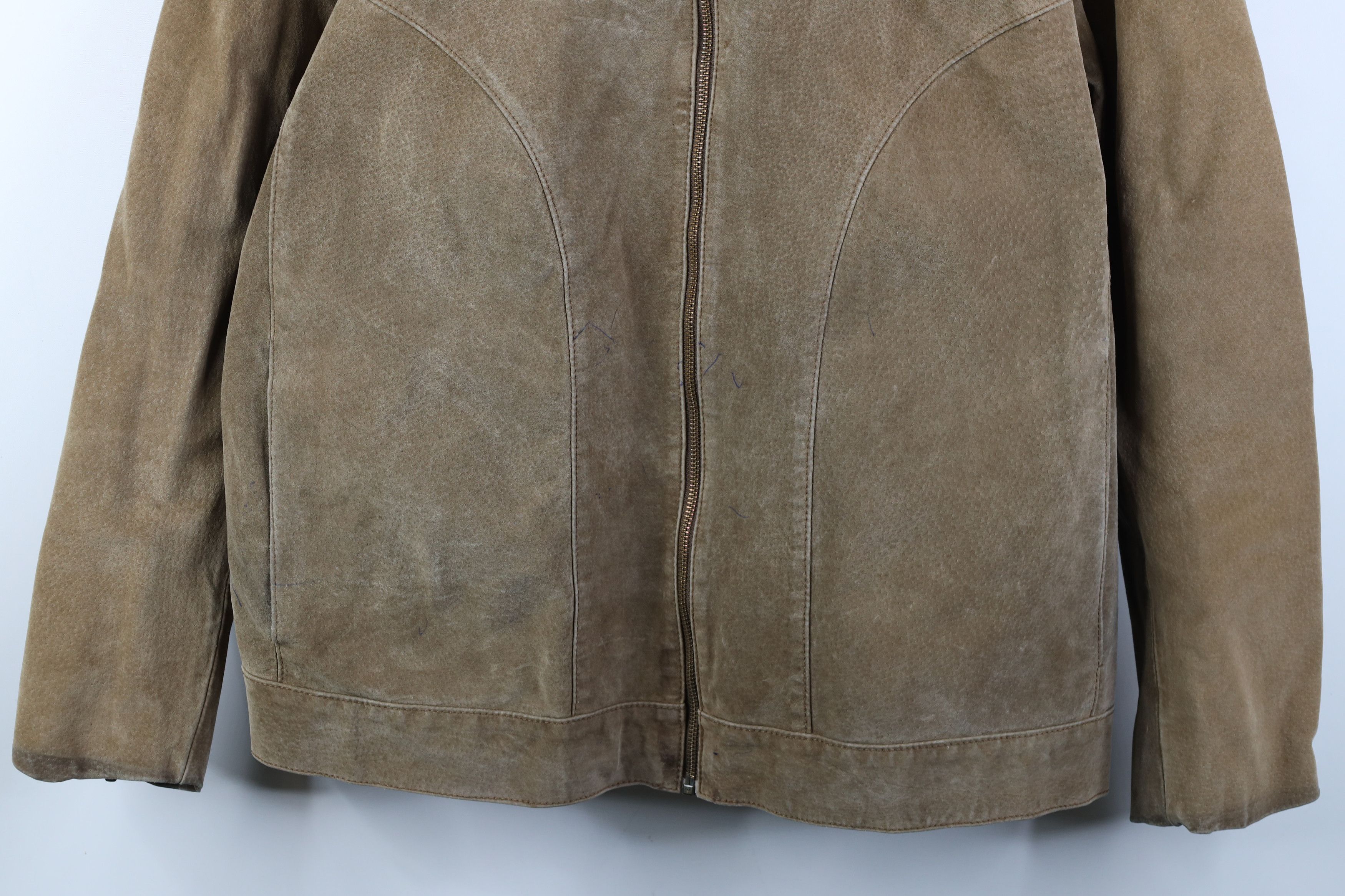 Vintage Vintage 90s Streetwear Babydoll Suede Leather Hooded Jacket Size XL / US 12-14 / IT 48-50 - 3 Thumbnail