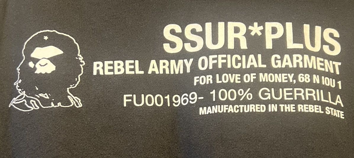 SSUR Authentic SSUR* Plus Rebel Army Official garment hoodie XL Size US XL / EU 56 / 4 - 4 Thumbnail