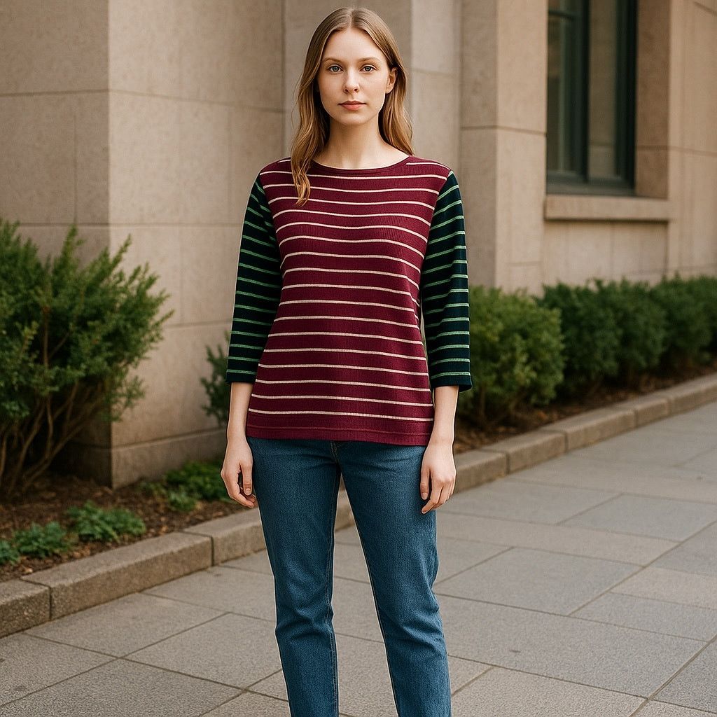 J.Crew J. Crew Red and Green Cowl Neck Sweater Size S / US 4 / IT 40 - 1 Thumbnail