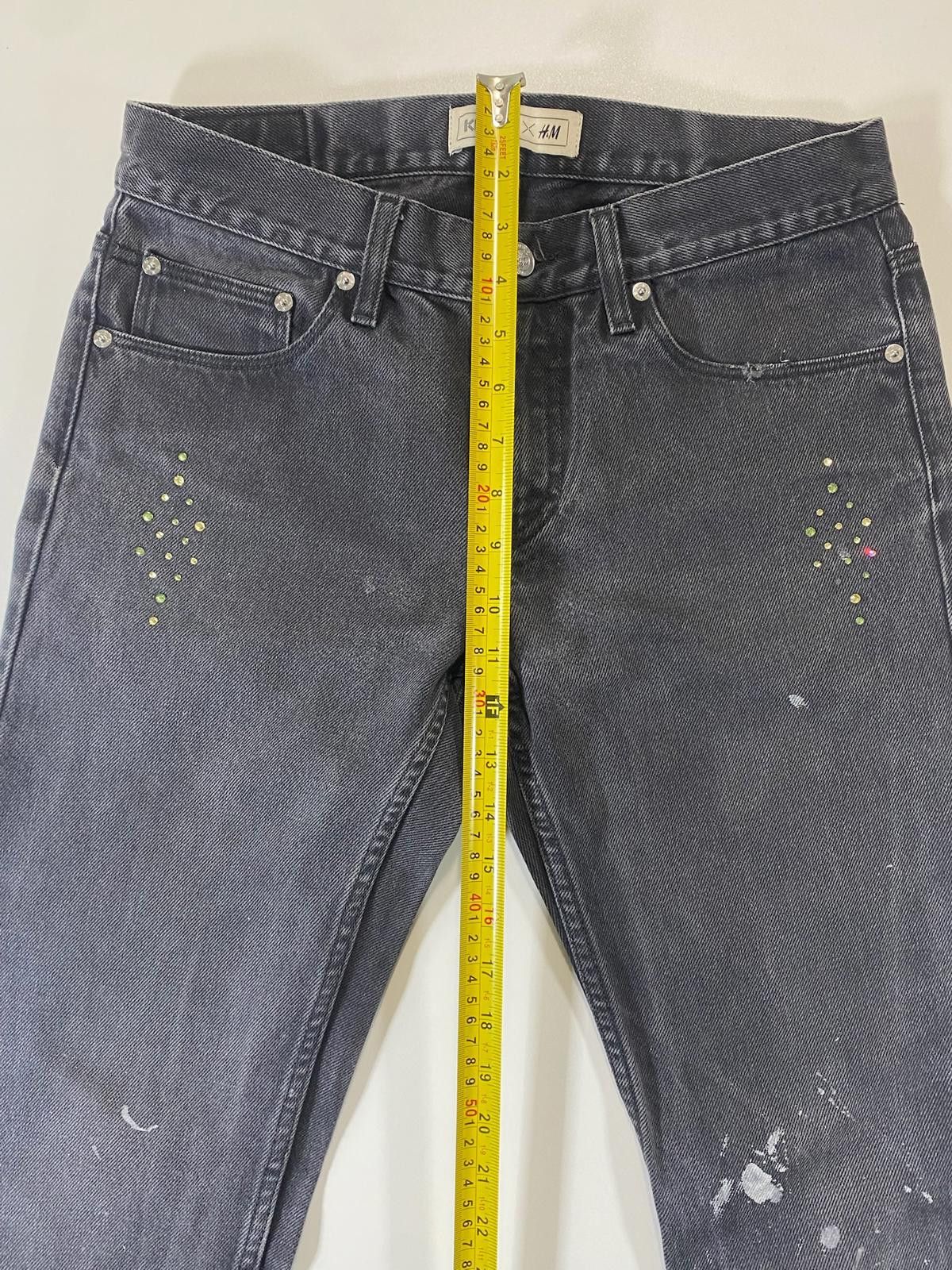 Other Kenzo H&M Black Denim Jeans with Distressed Details Size 29" - 4 Thumbnail