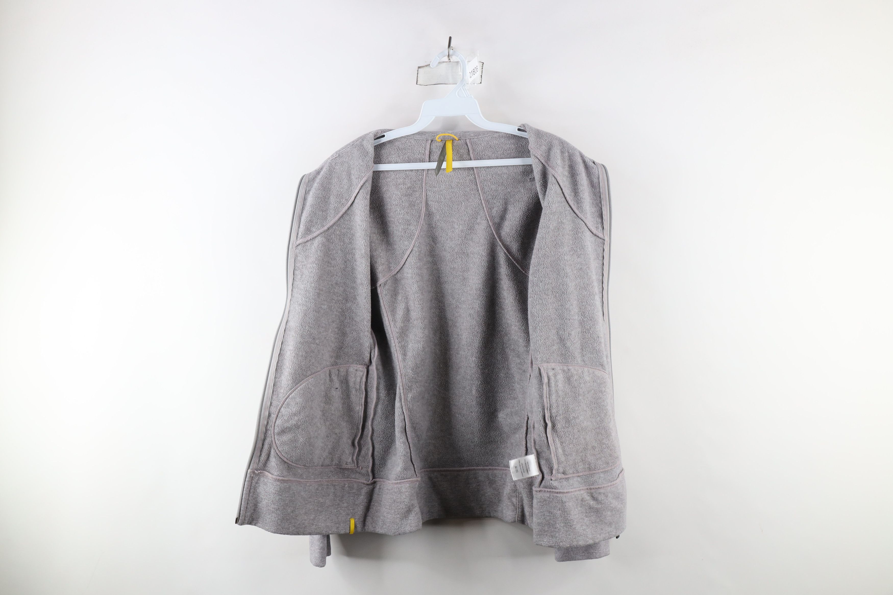 Vintage Lole Full Zip Fleece Sweater Jacket Swacket Heather Gray Size M / US 6-8 / IT 42-44 - 10 Thumbnail