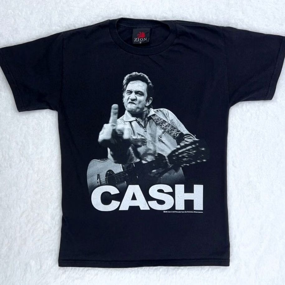 Vintage 2009 JOHNNY CASH rock tour T-Shirt XS Adult Zion concert 80s 90s Music Size US XS / EU 42 / 0 - 3 Thumbnail