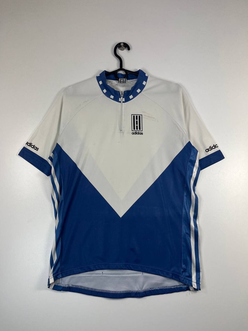 Adidas Adidas Retro Vintage Cycling Jersey Blue White 90 Size L Size US L / EU 52-54 / 3 - 1 Thumbnail
