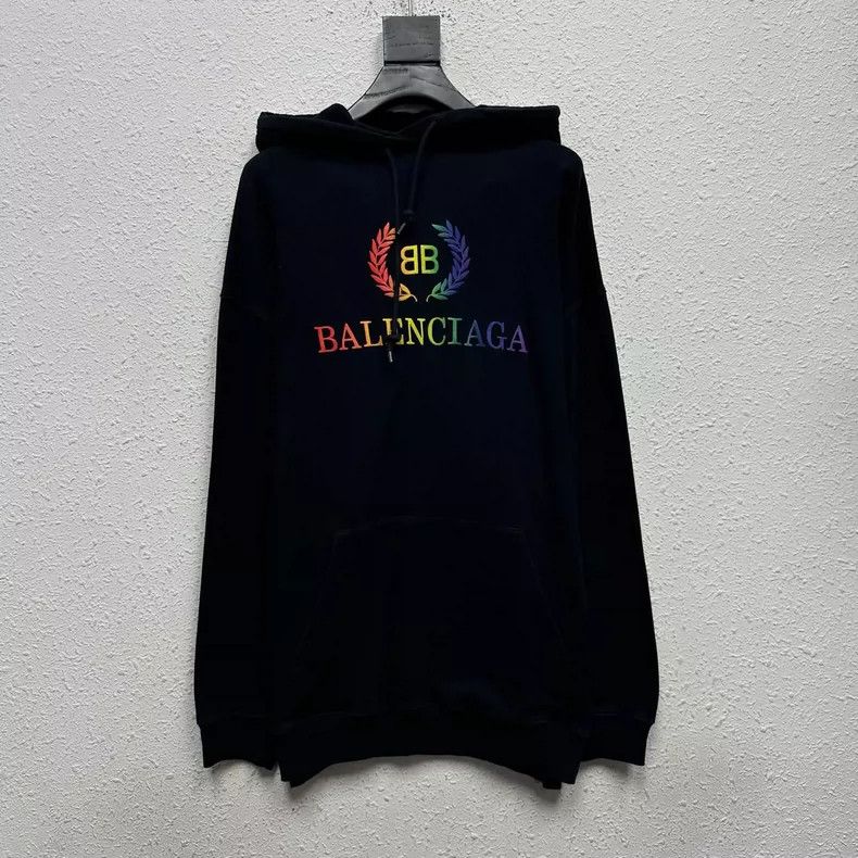 Balenciaga Balenciaga Black Wheat Pattern Hoodie Sweatshirt Size US S / EU 44-46 / 1 - 2 Thumbnail