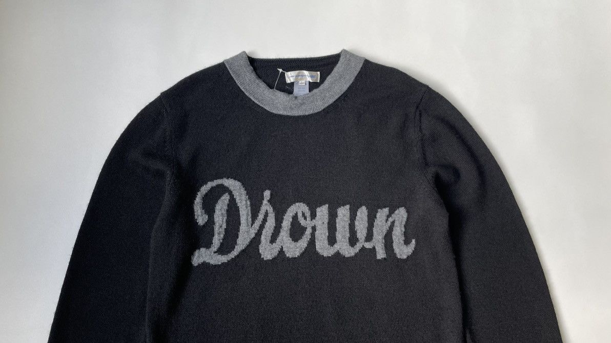 Comme des Garcons ‘Drown’ Instarsia Knit Wool Sweater Size US L / EU 52-54 / 3 - 2 Thumbnail