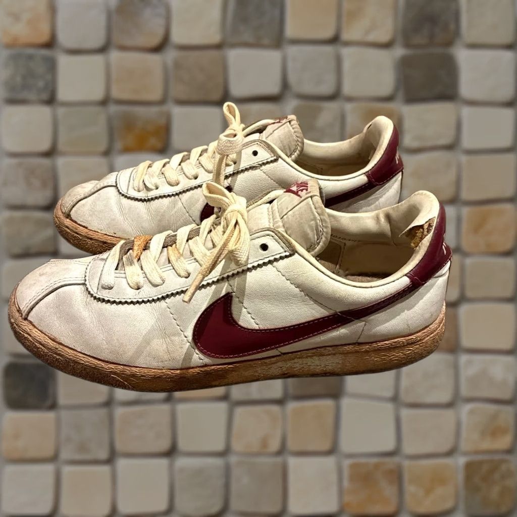 Nike Nike Bruin Leather 1983 White Red US7 Vintage Sneakers - Retired Size US 7 / EU 40 - 1 Thumbnail