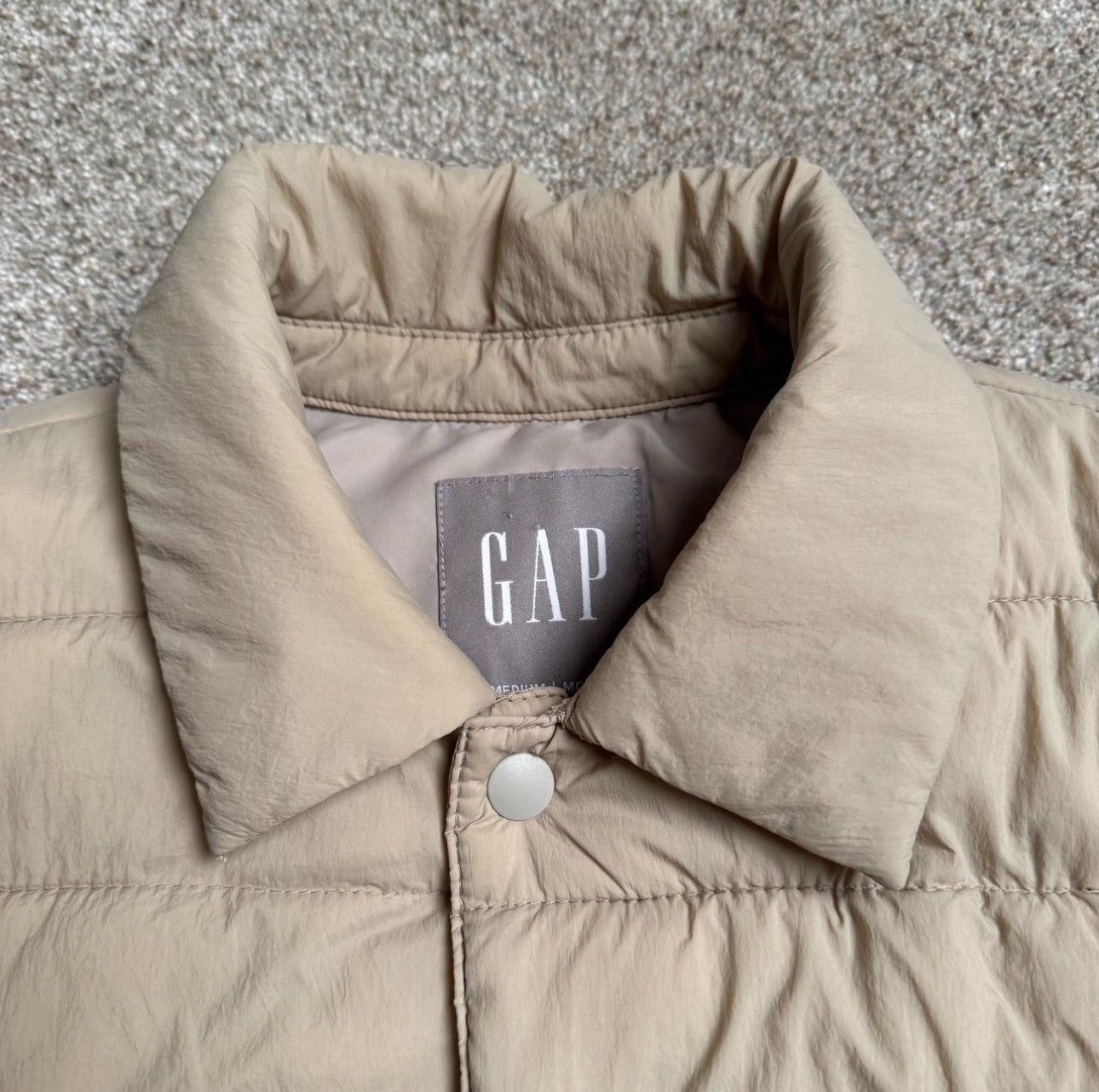 Other GAP “CRÈME” PUFFER BUTTON-UP JACKET Size US M / EU 48-50 / 2 - 2 Thumbnail