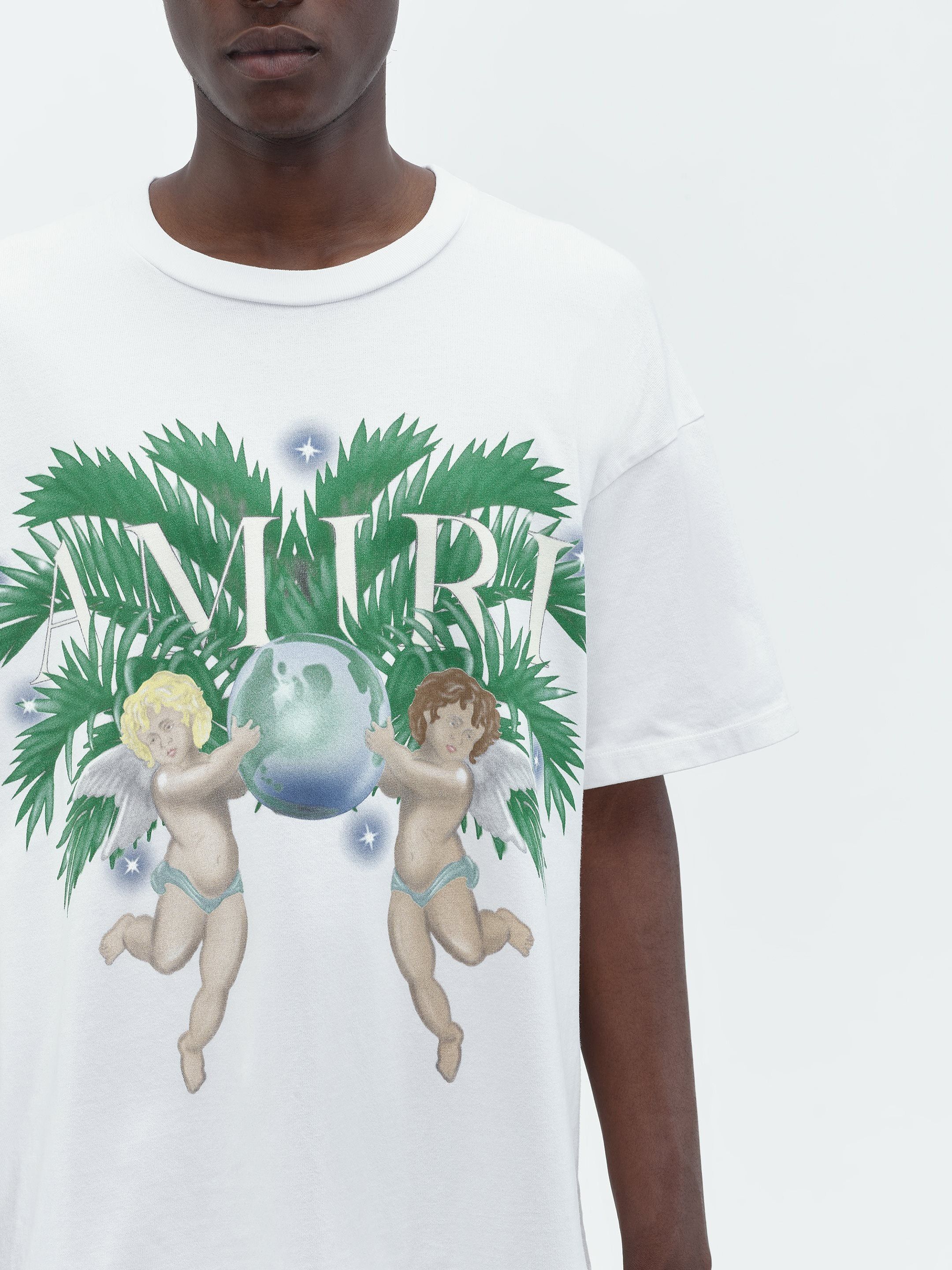 Amiri o1orln1025 Airbrush Cherub T-Shirt in White Size US L / EU 52-54 / 3 - 5 Thumbnail