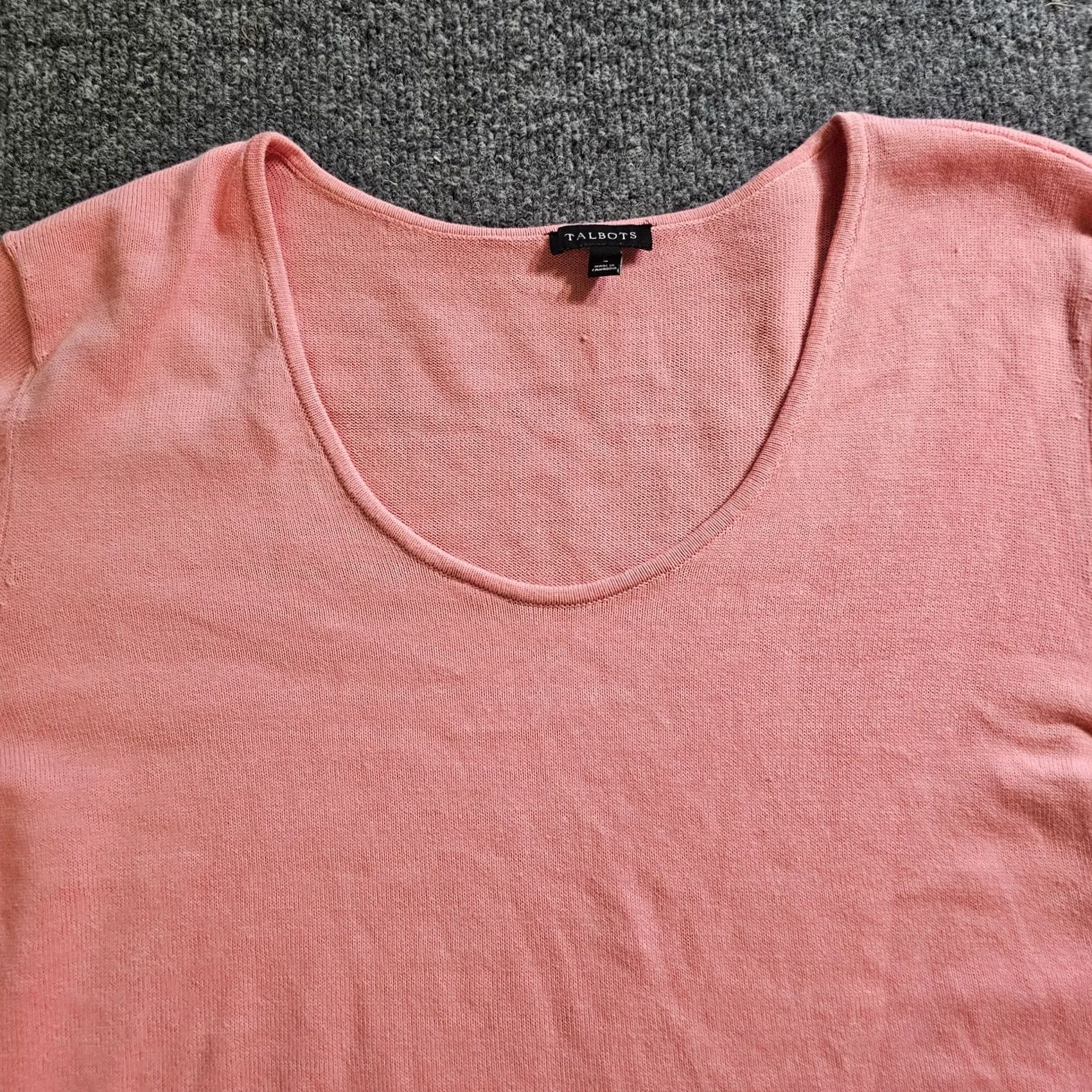 Talbots Talbots Sweater Top Women Large Pink Balloon Sleeve Scoop Neck Casual Career Shirt Size L / US 10 / IT 46 - 2 Thumbnail