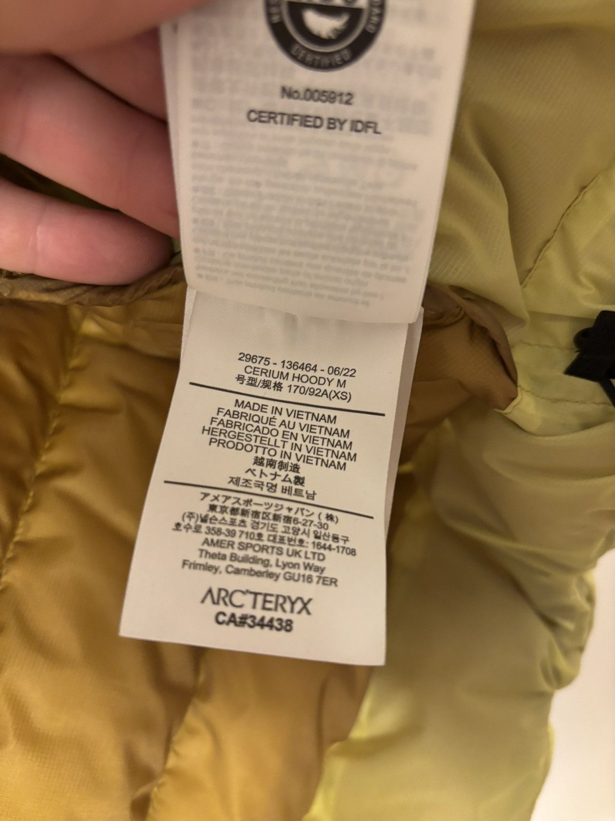 Arc'teryx Arc'teryx Puffer Jacket in Yellow Size US XS / EU 42 / 0 - 7 Thumbnail